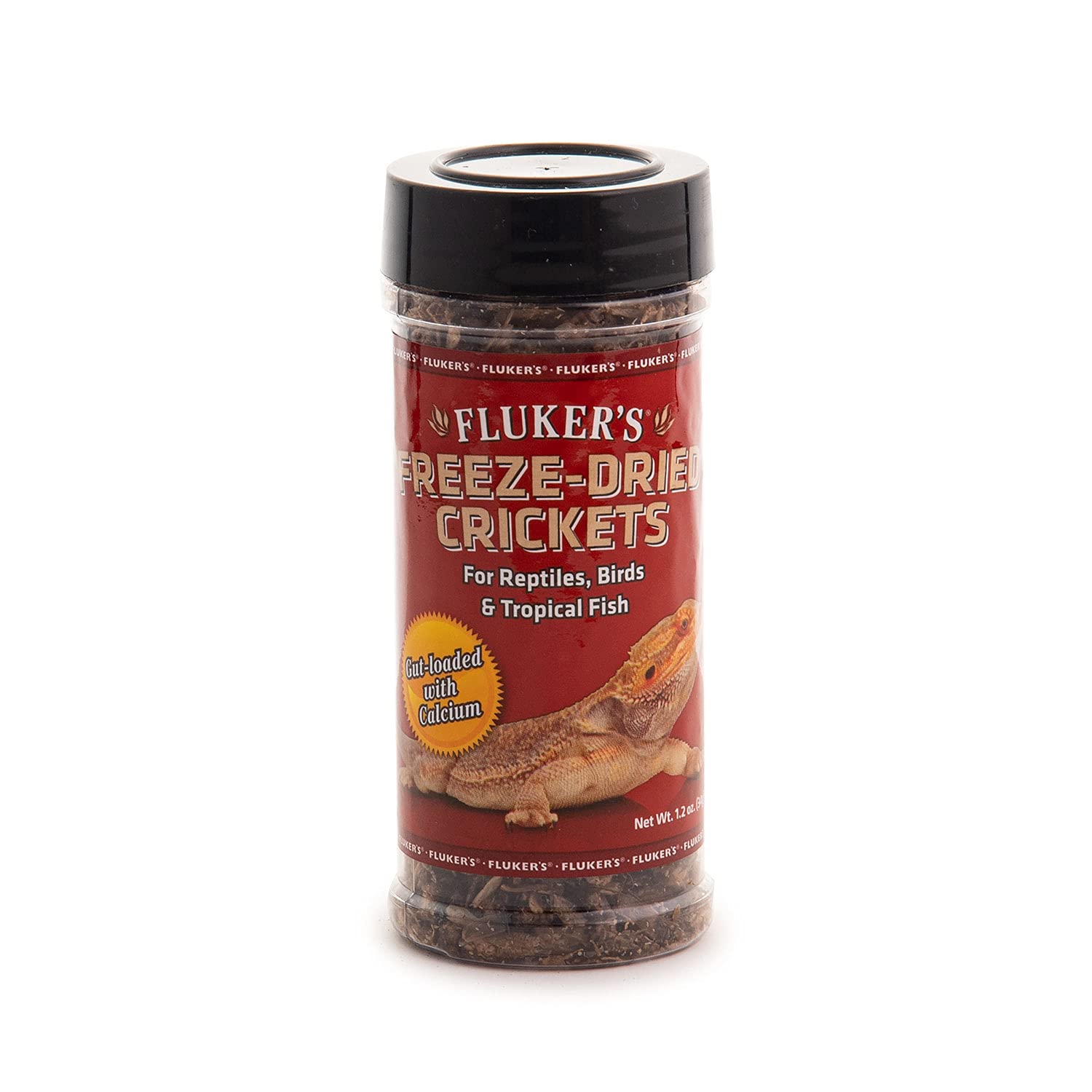 Flukers Freeze Dried Crickets, Ideal for Reptiles, Birds, and Fish, Packed with Protein and Essential Nutrients, 1.2 oz