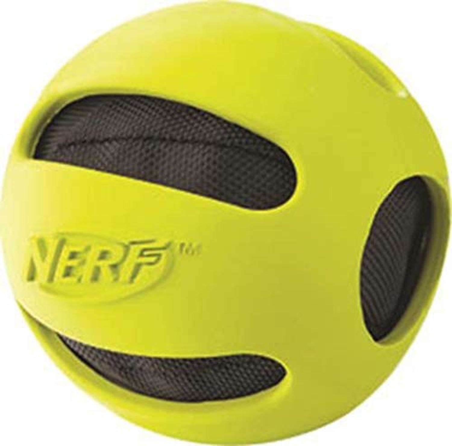Nerf Dog Bash Ball Dog Toy With Interactive Crunch, Lightweight, Durable And Water Resistant, 2.5 Inches, For Small/Medium/Large Breeds, Single Unit, Green, One-Size-For-Most (3219)