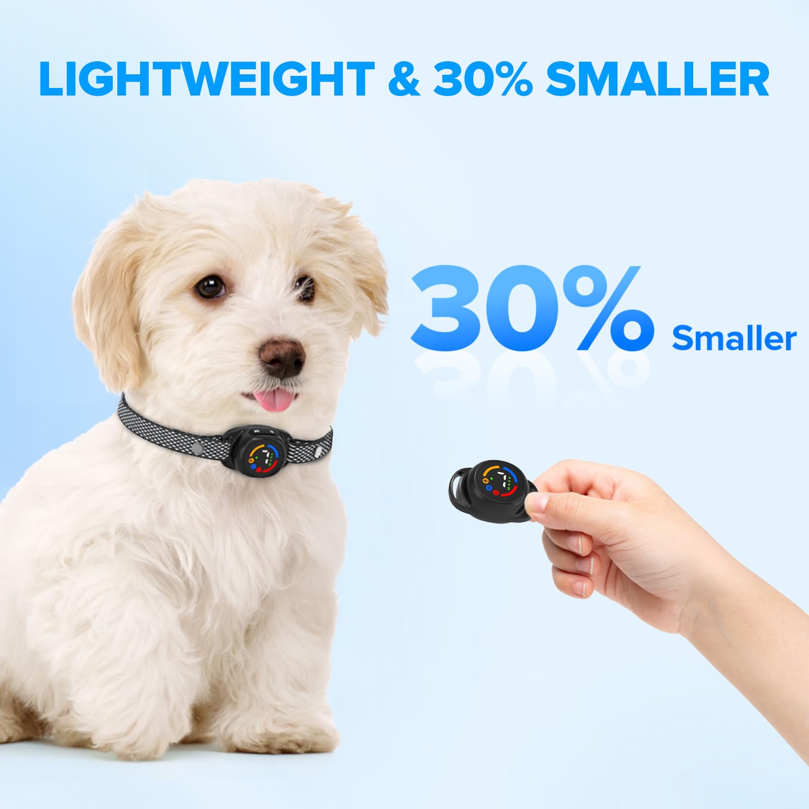 Pceotllar Bark Collar For Small Dogs 5-15Lbs, Anti Barking Collar With 3 Training Modes, No Shock Safe & Humane Dog Bark Collar,