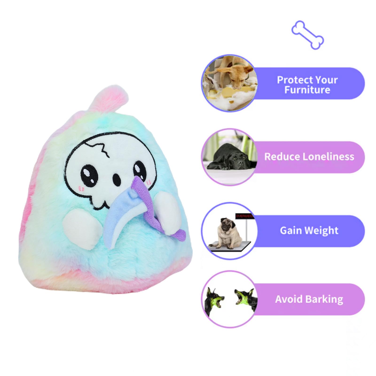 Dododola Dog Toys Puppy Toys Cute Squeaky Dog Toy With Crinkle Paper Stuffed Plush Halloween Dog Toys For Small Medium Large Dogs