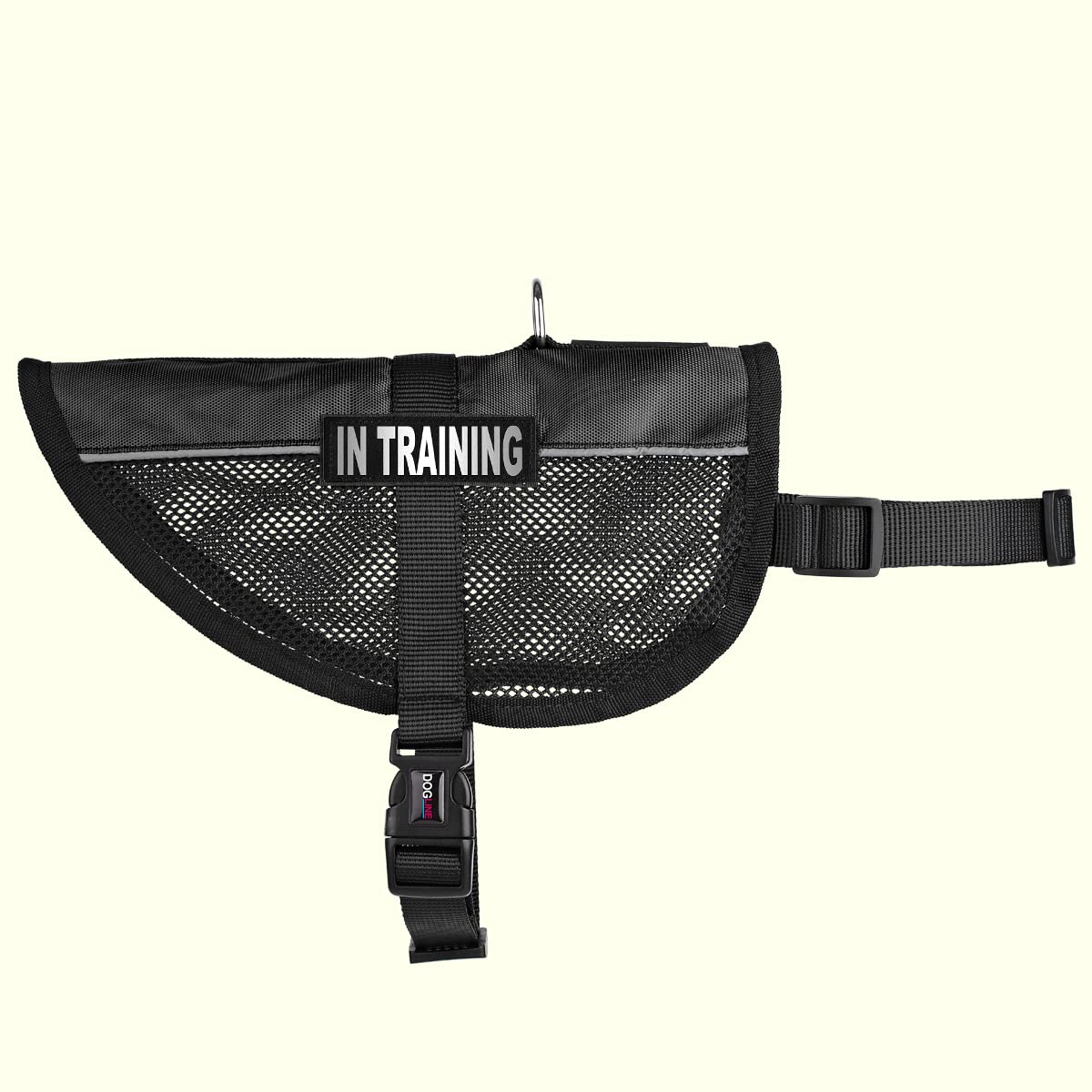 Dogline 17'-21' Maxaire Mesh Vest For Dogs And 2 Removable In Training Patches, Medium, Black
