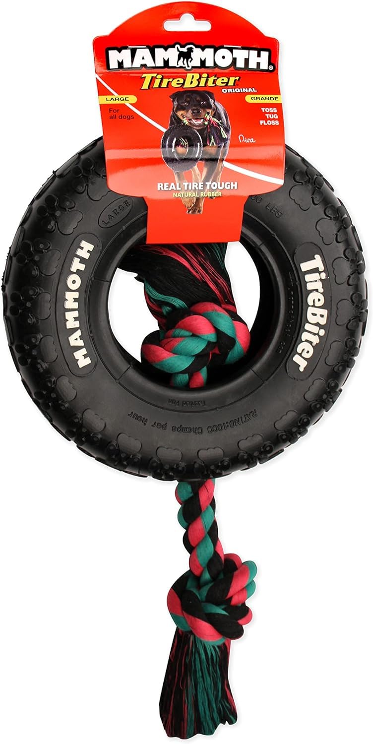 Mammoth Tirebiter Ii Rope Dog Toy 6' Long - Pack Of 4