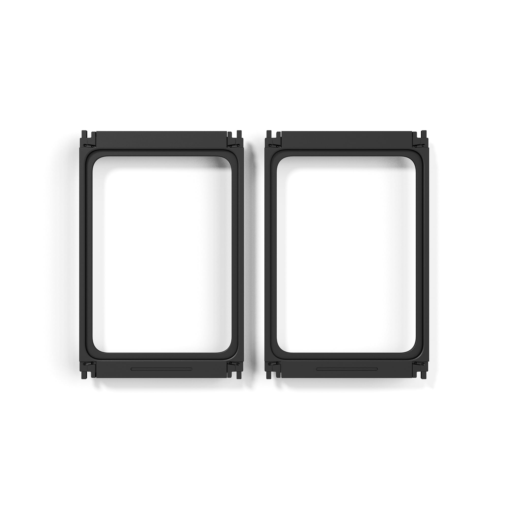 Jalove Dog Playpen, 24'' Acrylic Plastic Pet Playpen With Door, Puppy Playpen, Indoor Dog Pen, Foldable, Customizable, Black 2 P