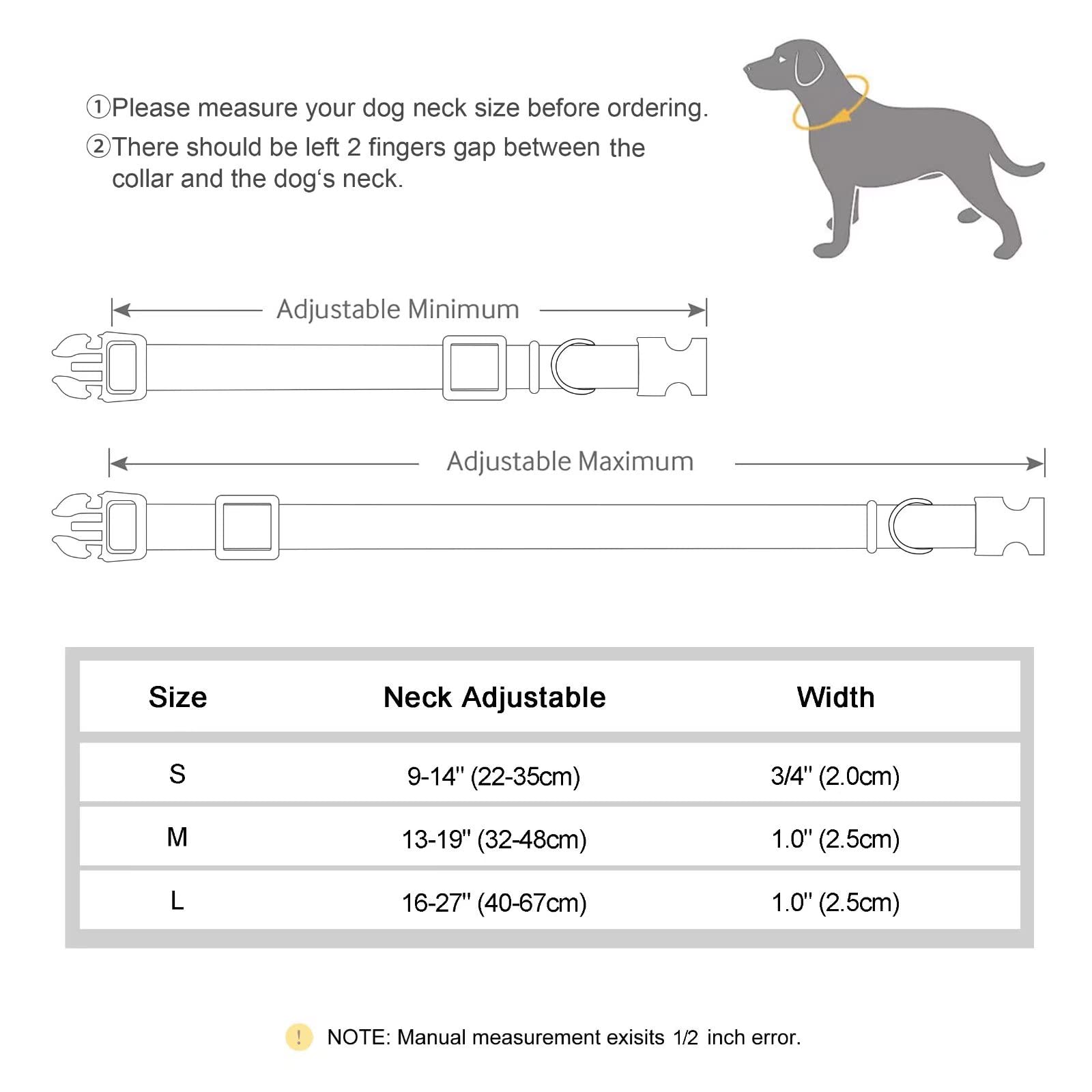 Pet Artist Charming Nylon Dog Collar With Leather Soft Comfy Elegant Nylon Collars For Dogs Small Medium Large 4 Bright Solid Color For Choosing Blue Red Brown Grey (Red,Neck Fit 16-27'')