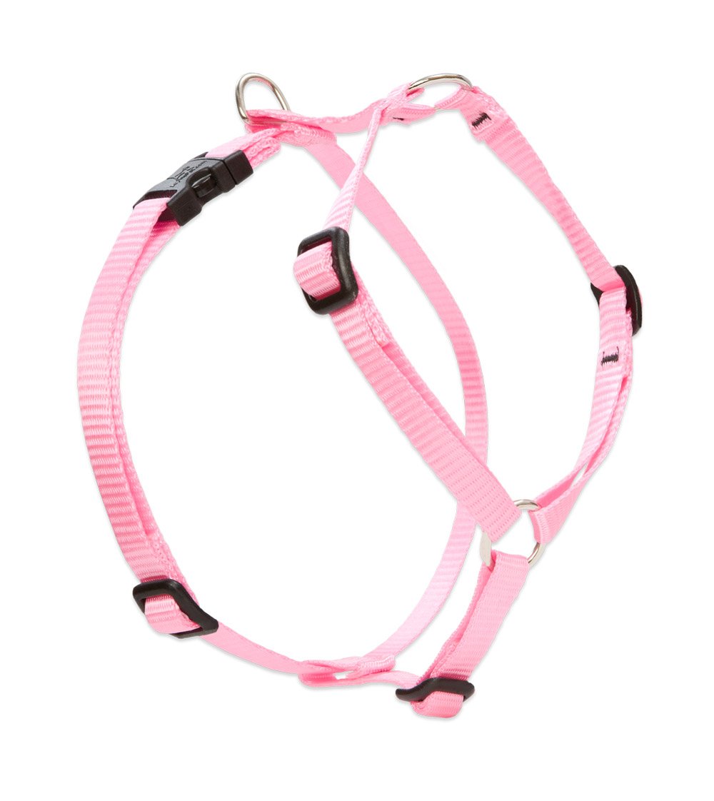 Lupinepet Basics 1/2' Pink 12-20' Adjustable Roman Dog Harness For Small Dogs