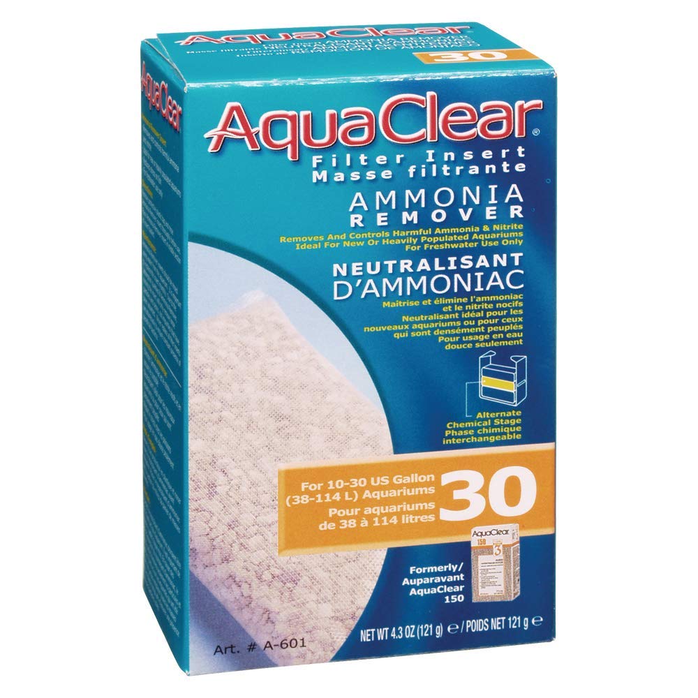 Aquaclear 30 Ammonia Remover Inserts, Aquarium Filter Replacement Media, A601, White, 4 Oz