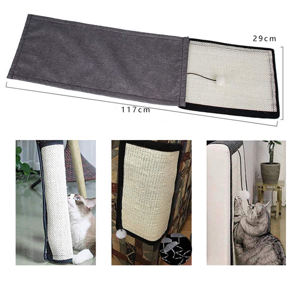 Cat Scratcher Mat Sofa Protector Natural Sisal Cat Scratching Mat Cat Scratch Couch Cover Heavy Duty Couch Guard Easy Installati