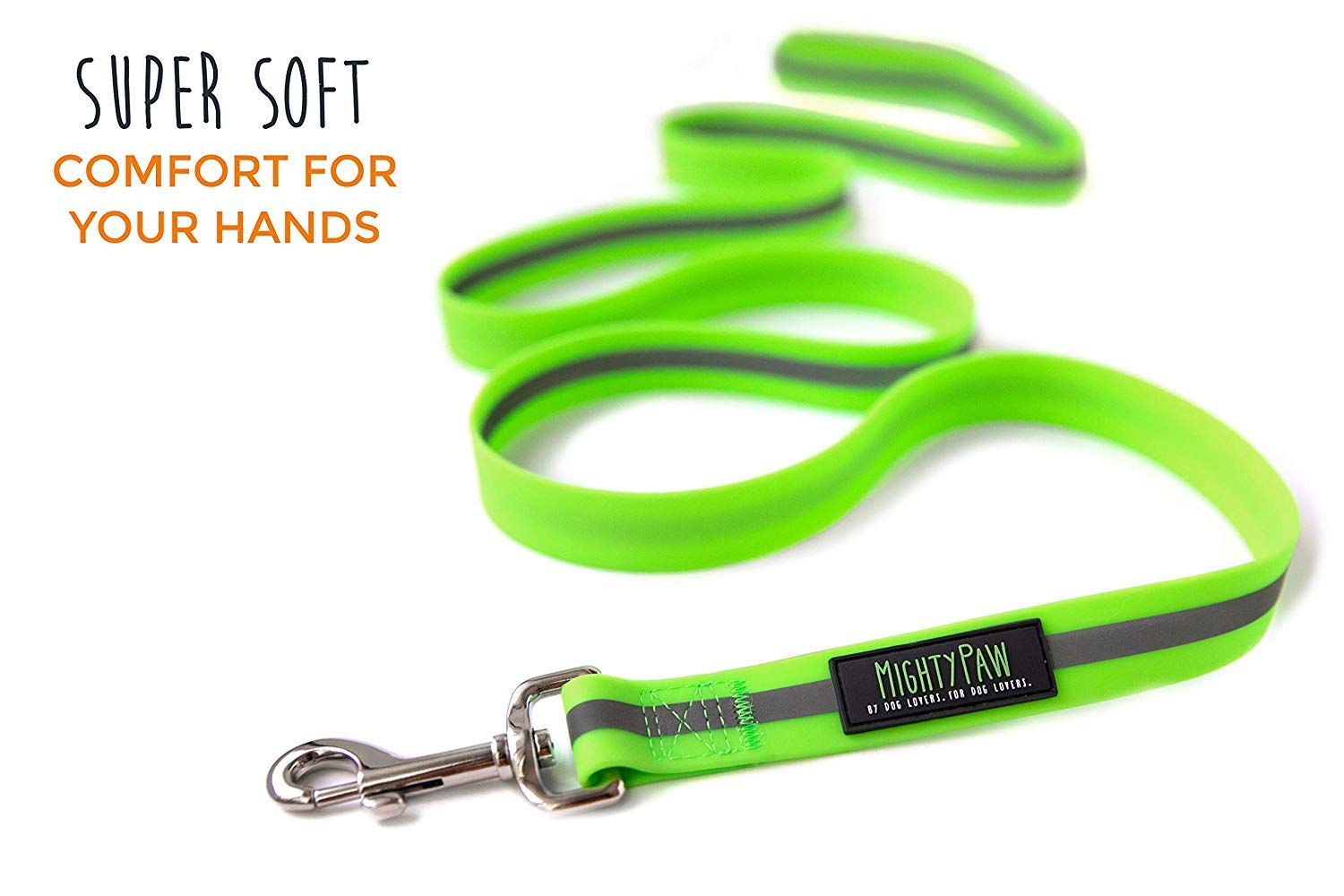 Mighty Paw Waterproof Dog Leash - 100% Waterproof - Will Not Retain Moisture - Innovated Coated Webbing - Easily Wipes Clean - Super Soft Comfort For Your Hands - Adventure Ready Strong And Durable