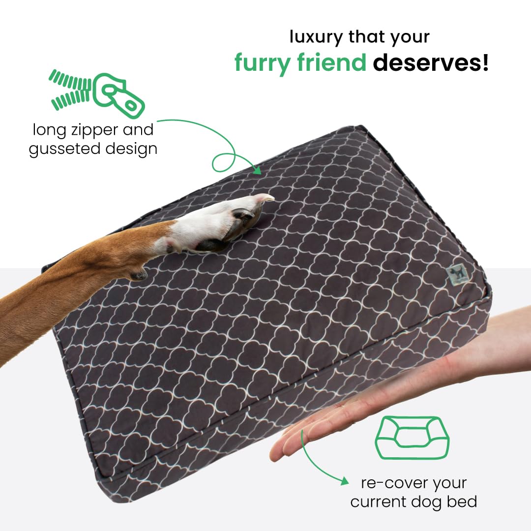 Molly Mutt Small Dog Bed Cover - Clark Gable Print - Measures 22   X27   X5 - 100% Cotton - Durable - Breathable - Sustainable -