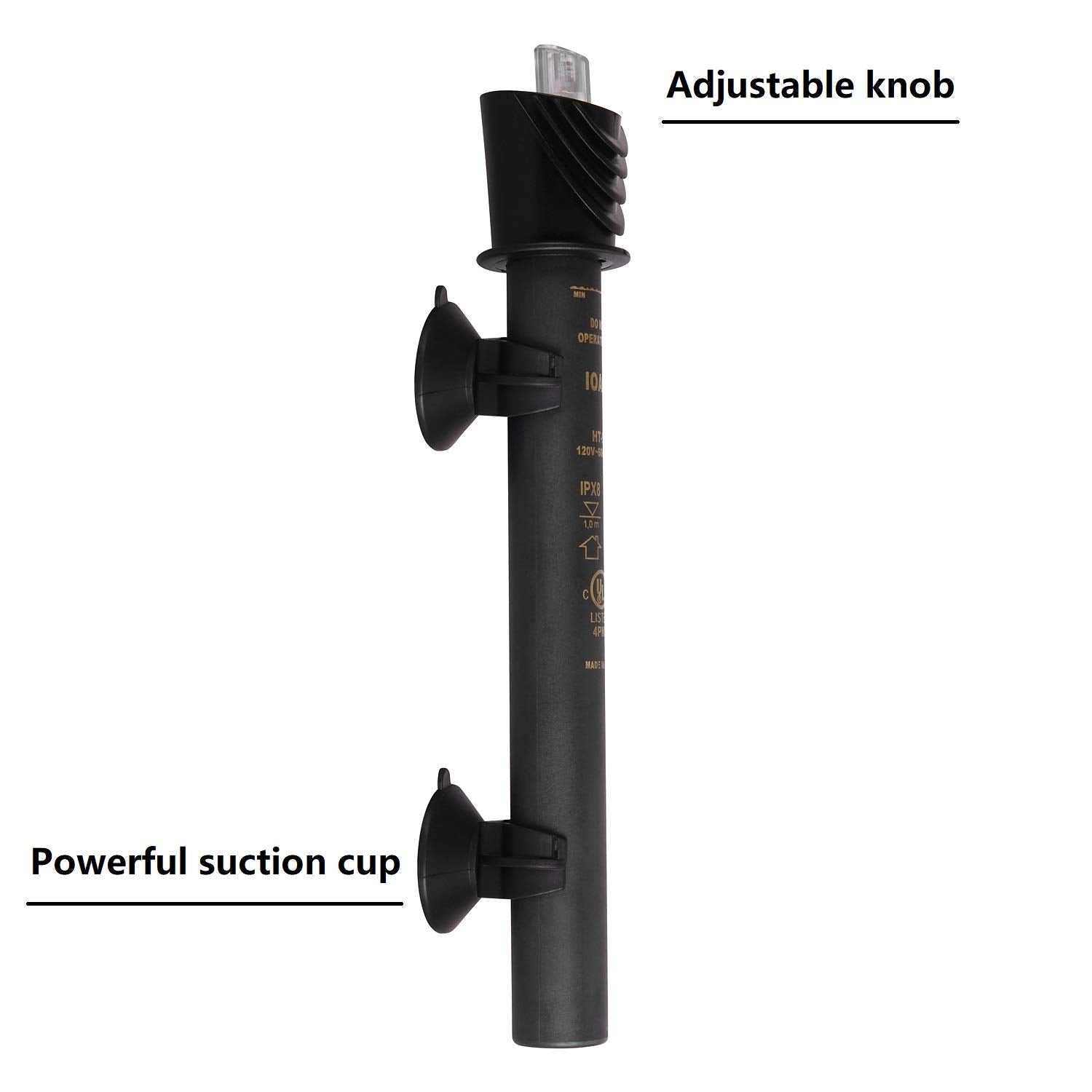 IOAOI Aquarium Heater for Fish Tank 50W for up to 20 Gallons Tanks Shatterproof for Both Marine and Fresh Water Engineering Plas