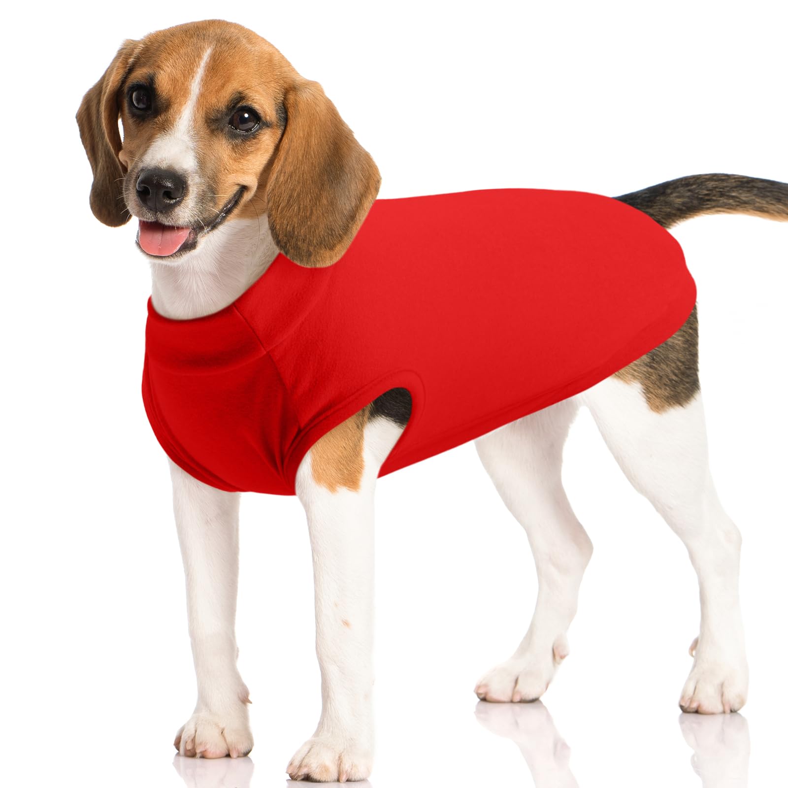 Kuoser Dog Fleece Vest, Dog Pullover Sweatershirt Warm Breathable Dog Coat For Medium Dog, Turtleneck Thick Winter Sweater With 