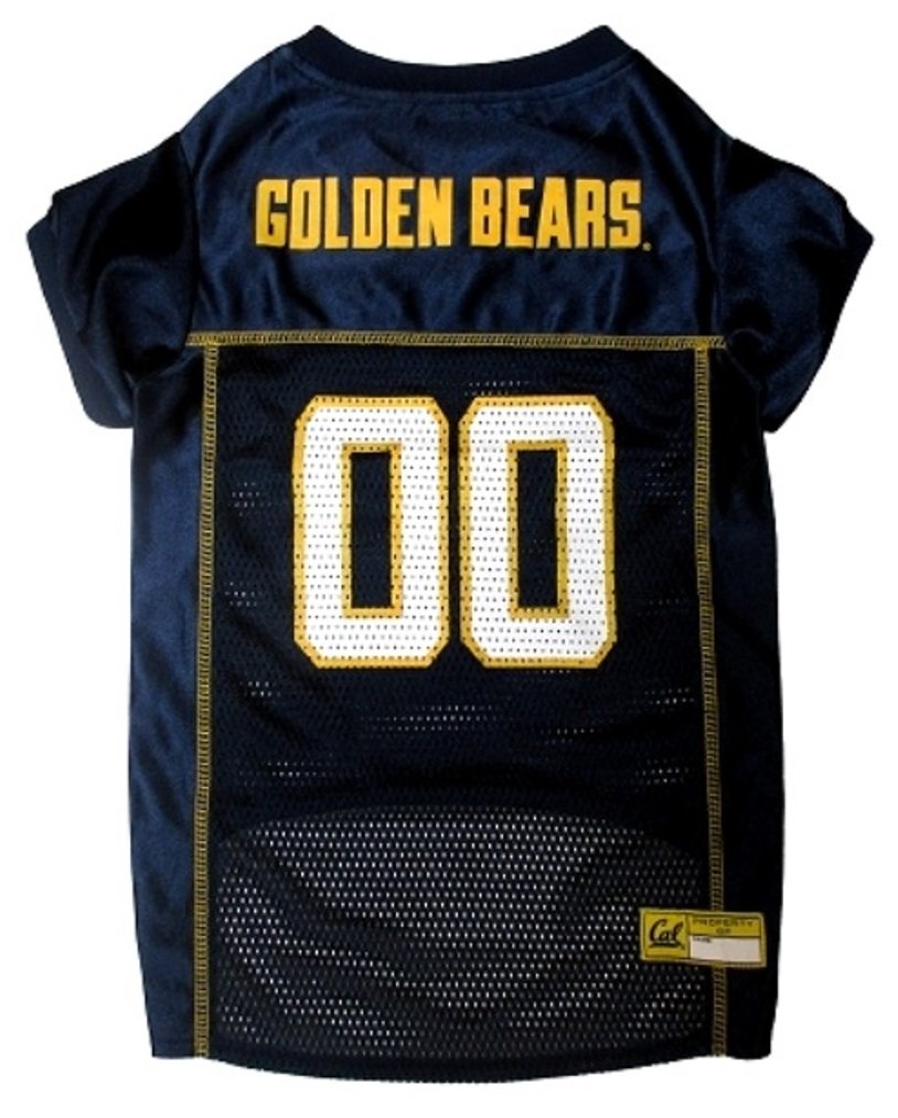 Pets First NCAA College California Golden Bears Mesh Jersey for DOGS & CATS, X-Small. Licensed Dog Jersey with your Favorite Foo