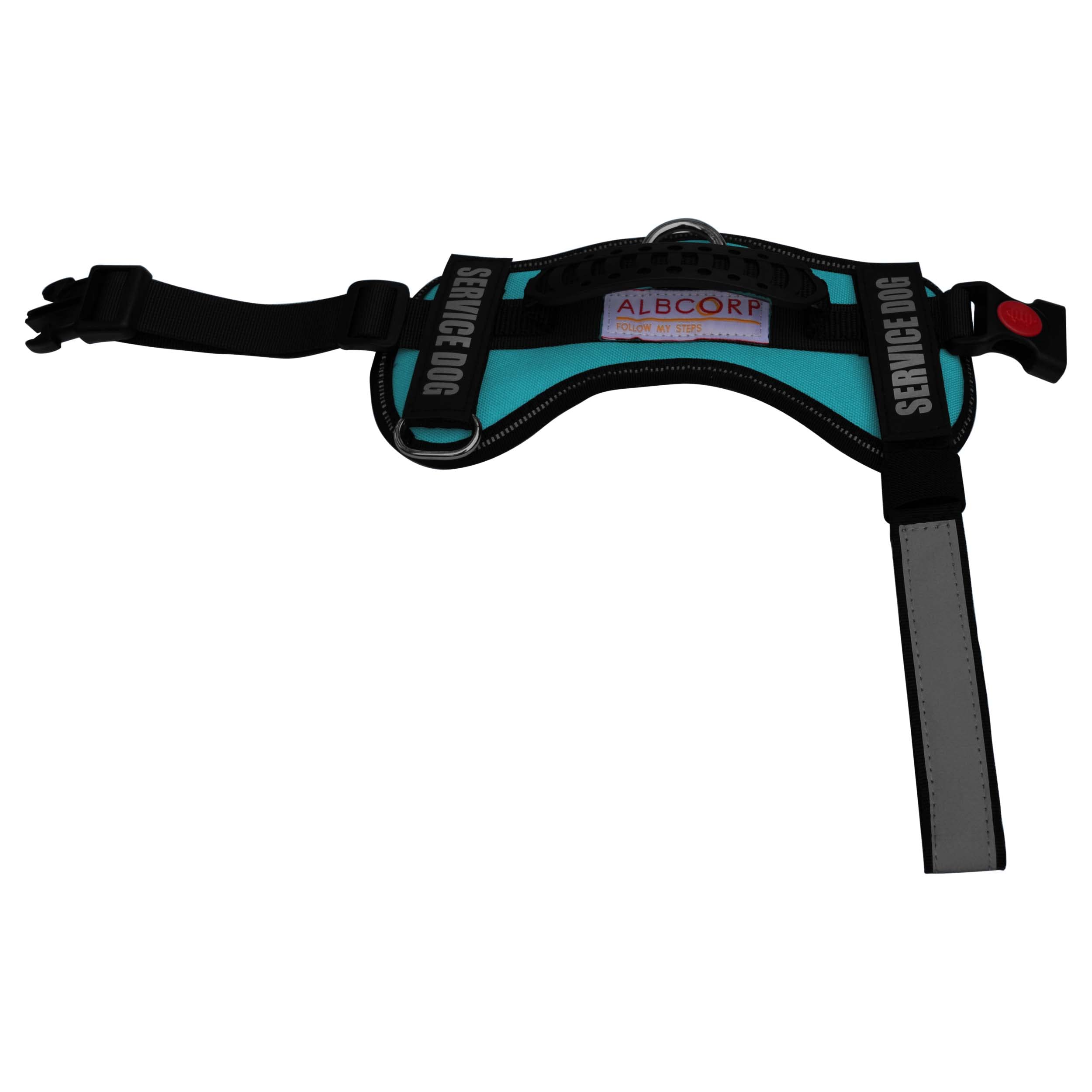 Albcorp Service Dog Vest Harness - Reflective - Woven Polyester & Nylon, Comfy Mesh Padding, Extra Small, Blue