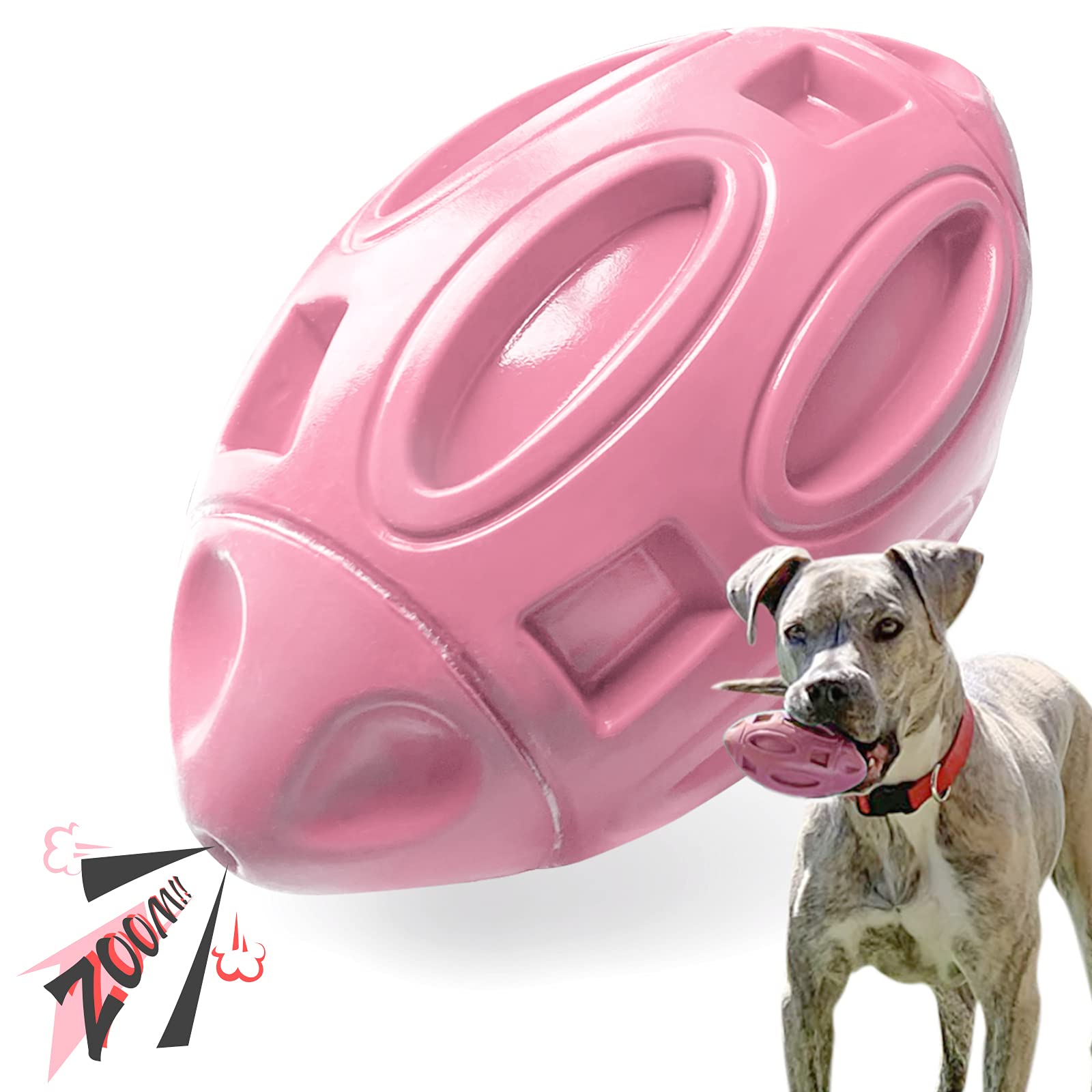 Eastblue Squeaky Dog Toys For Aggressive Chewers: Rubber Puppy Chew Ball With Squeaker, Almost Indestructible And Durable Pet To