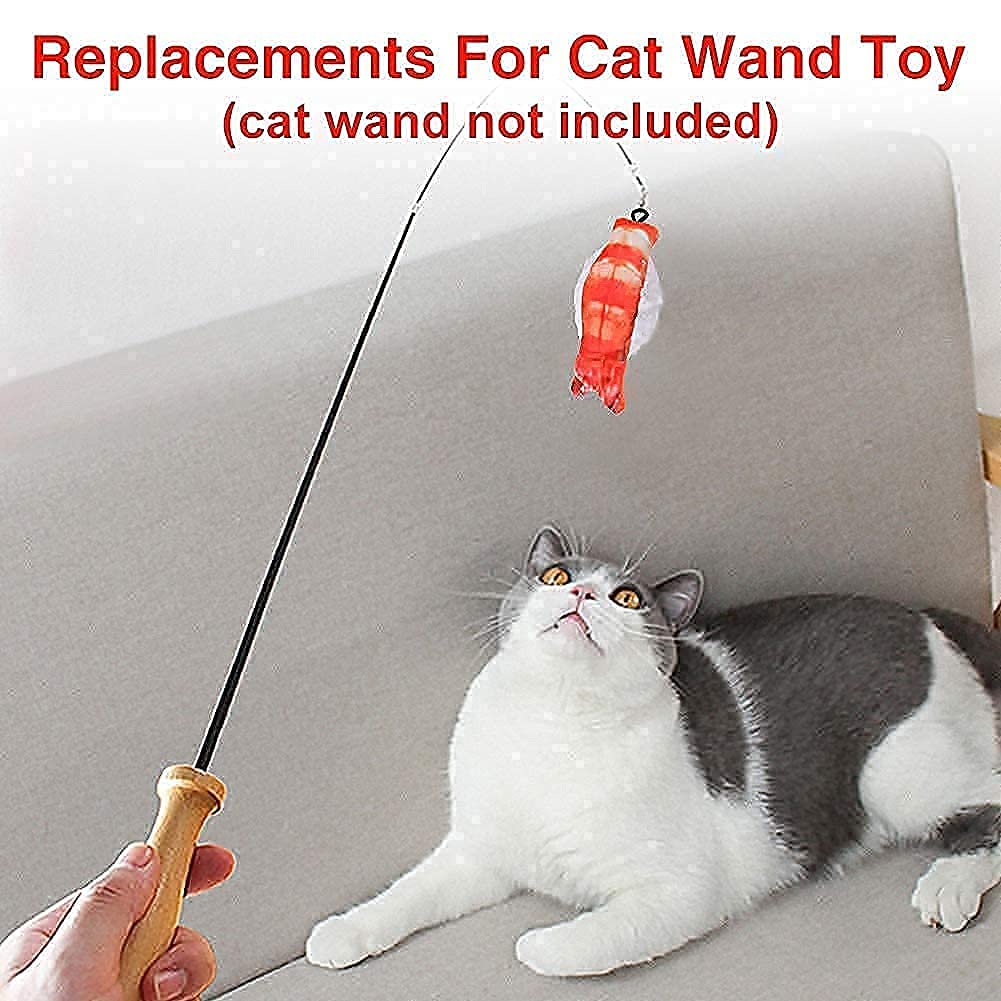 Rekobon Catnip Toys, 8 Pack Kitten Toys For Indoor Cats, Bite Resistant Cat Chew Toy With Sushi Roll, Boredom Relief Fluffy Kitt