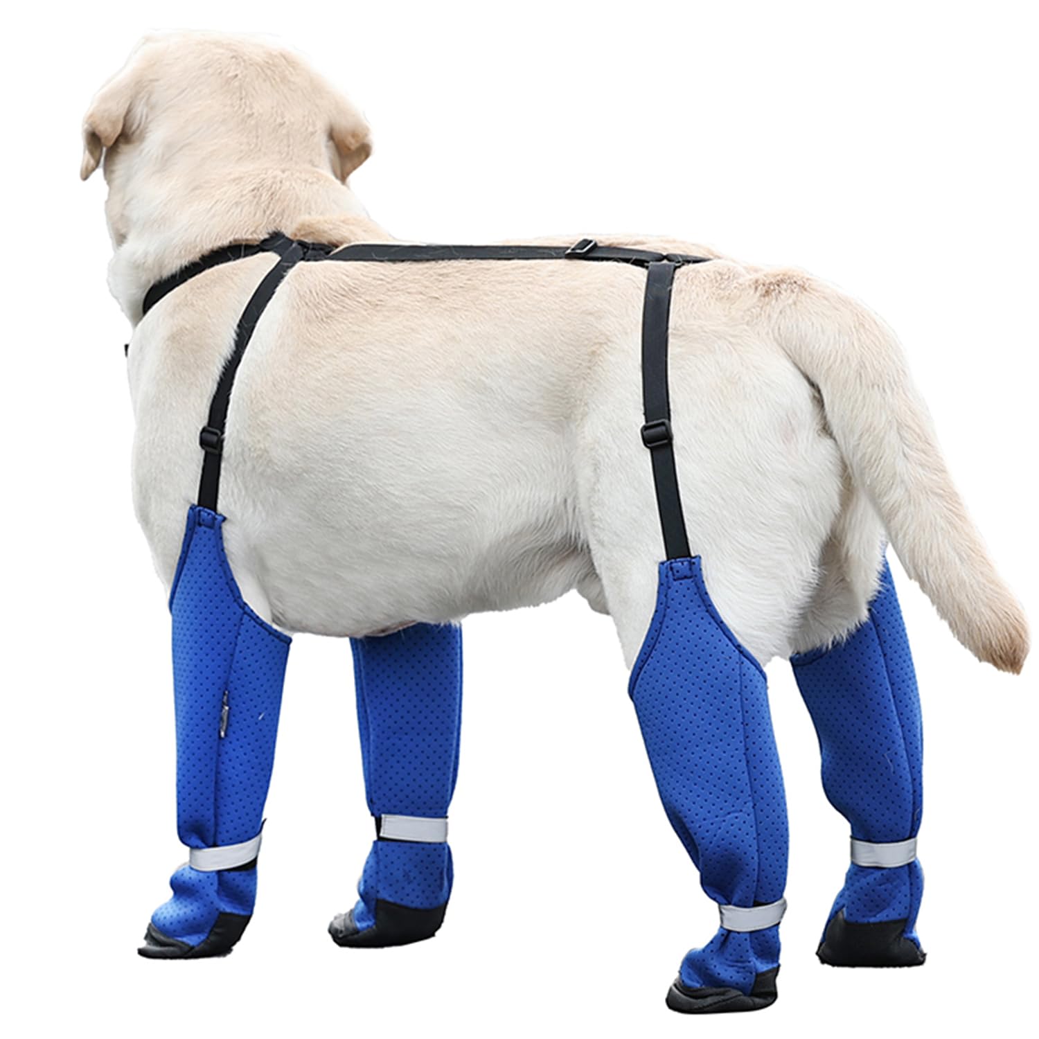 Dog Suspender Boots Paw Boot Leggings, Breathable Tall Dog Shoes With Suspenders For Hot Pavement, Anti-Slip Legging Snow Pants 