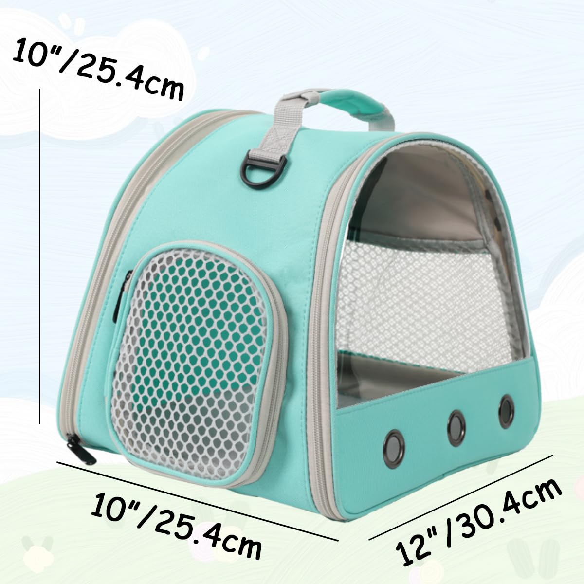 2-Pack Guinea Pig Carrier and Playpen Set - Breathable Pet Playpen Pop Open Outdoor/Indoor Exercise Fence, Portable Small Animal