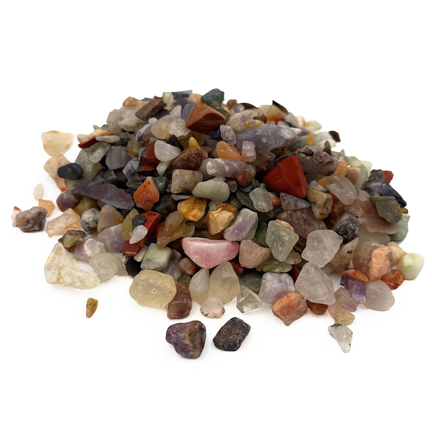 WireJewelry Gemstones of The World Chips, 1/2 Lb Mix - Polished Crystal Chips for Jewelry Making, Home Decor, Vase Filler, Reiki