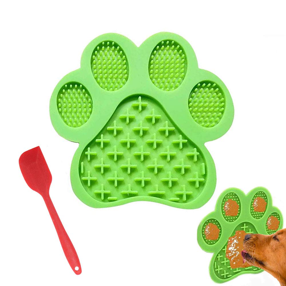Dog Licking Mat for Anxiet Peanut Butter Slow Feeder Bowls Licking Pad with Strong Suction to Wall for Pet Bathing,Grooming,and 