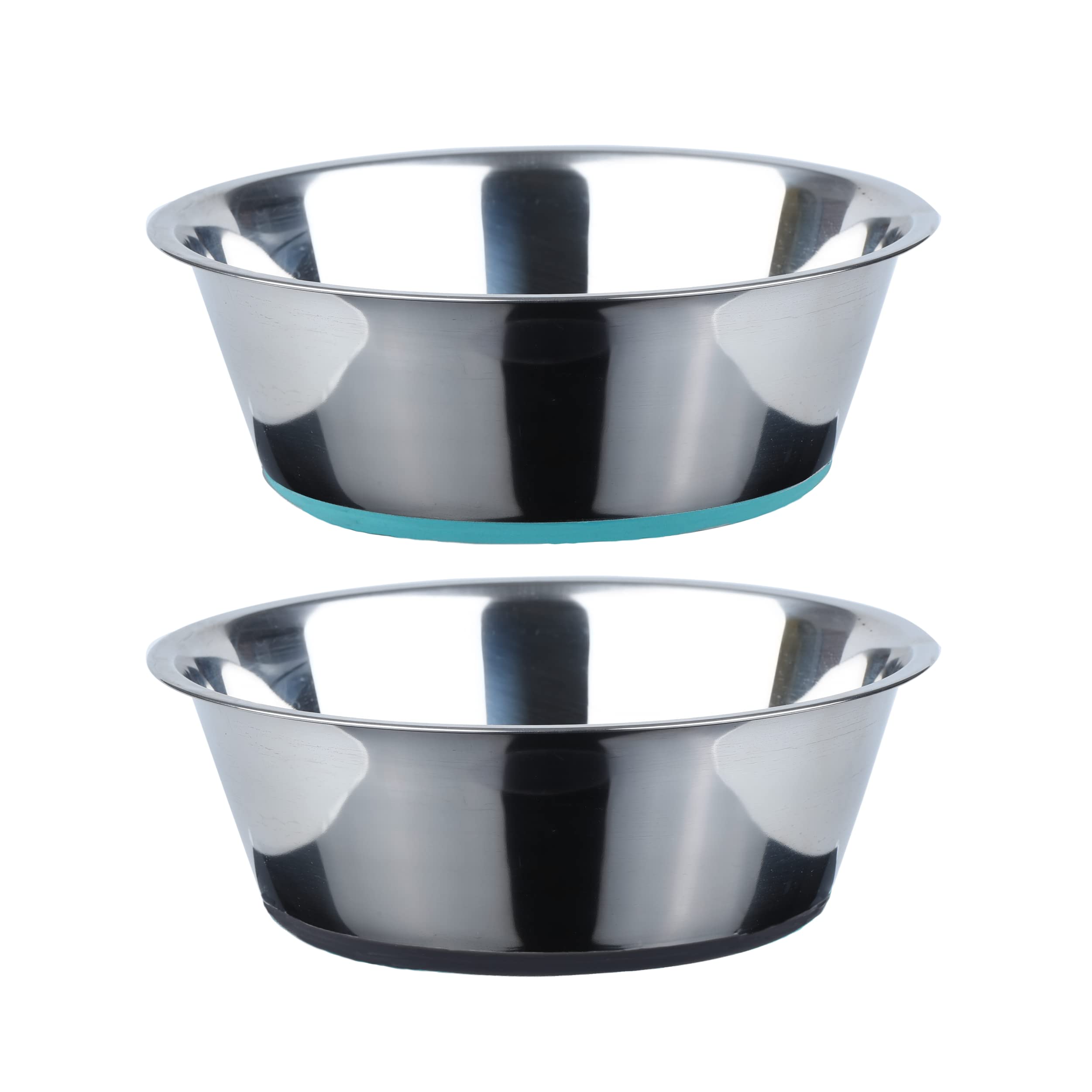 PEGGY11 Deep Stainless Steel Anti-Slip Dog Bowls, 2 Pack, 2 Cups
