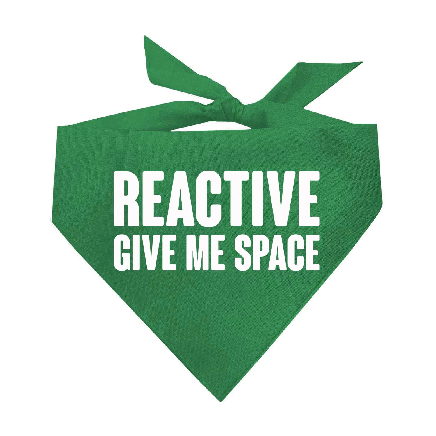 Reactive Give Me Space Dog Bandana (Green, Os 272)