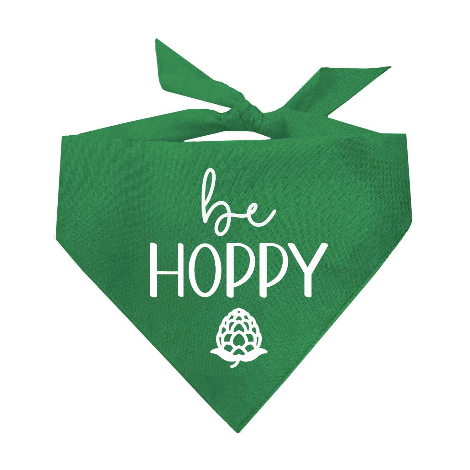 Be Hoppy Brewery Beer Lover Dog Bandana (Green, Os 217)