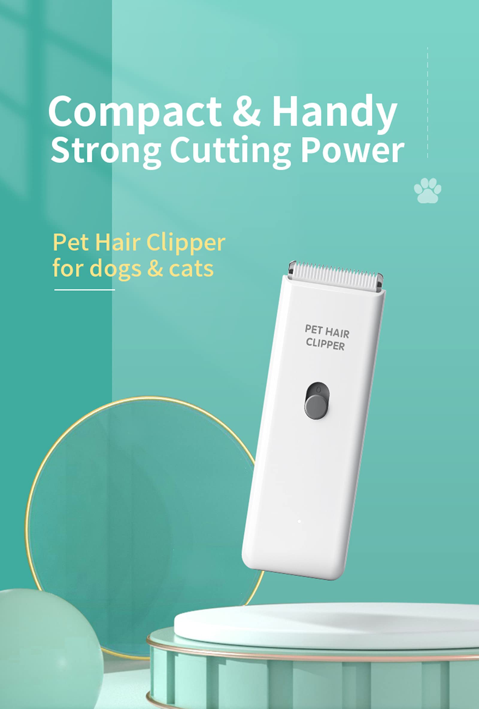 Dog Cat Home Hair Waterproof Clipper Portable Electric Usb Rechargeable Pet Grooming Tools Low Noise Shaver Cordless Trimmer For Small And Large Pets