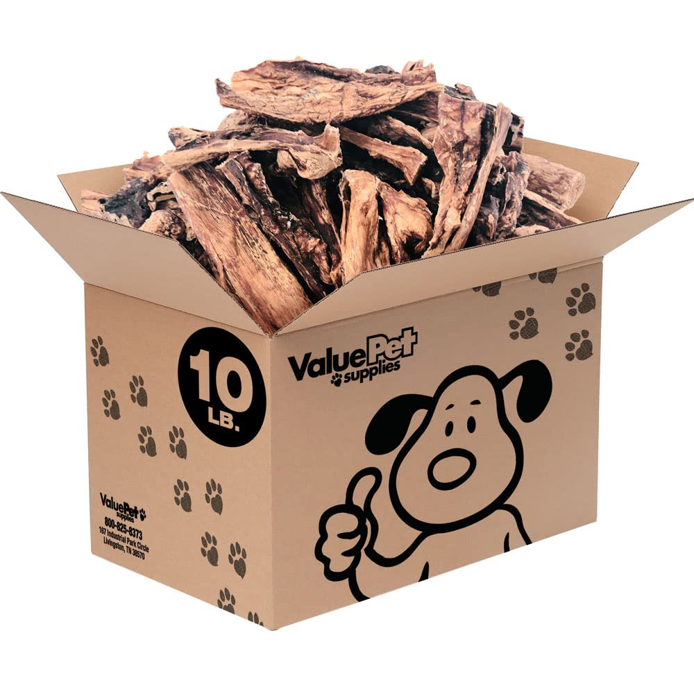 ValueBull Beef Lung Sticks, Premium 10 Pounds Bulk Pack - Angus Beef Dog Treats, Grass-Fed, Single Ingredient