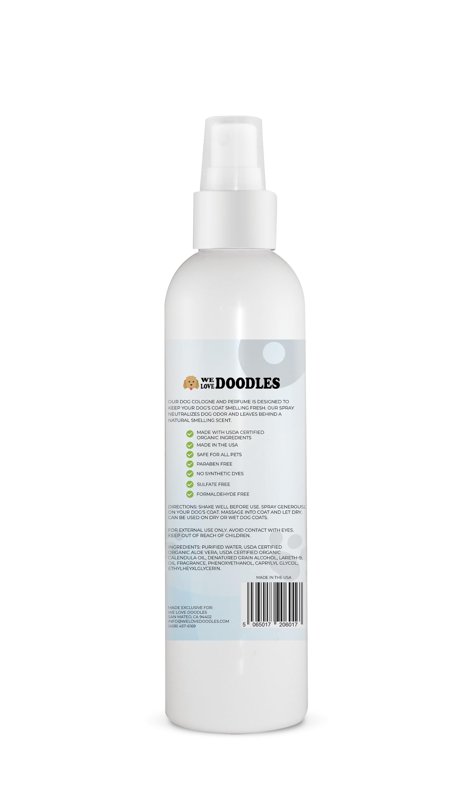 Dog Cologne & Perfume, Deodorizing, Organic, Made In USA, Long Lasting After Bath, Deodorant For Smelly Dogs, Pawfume For Pets,