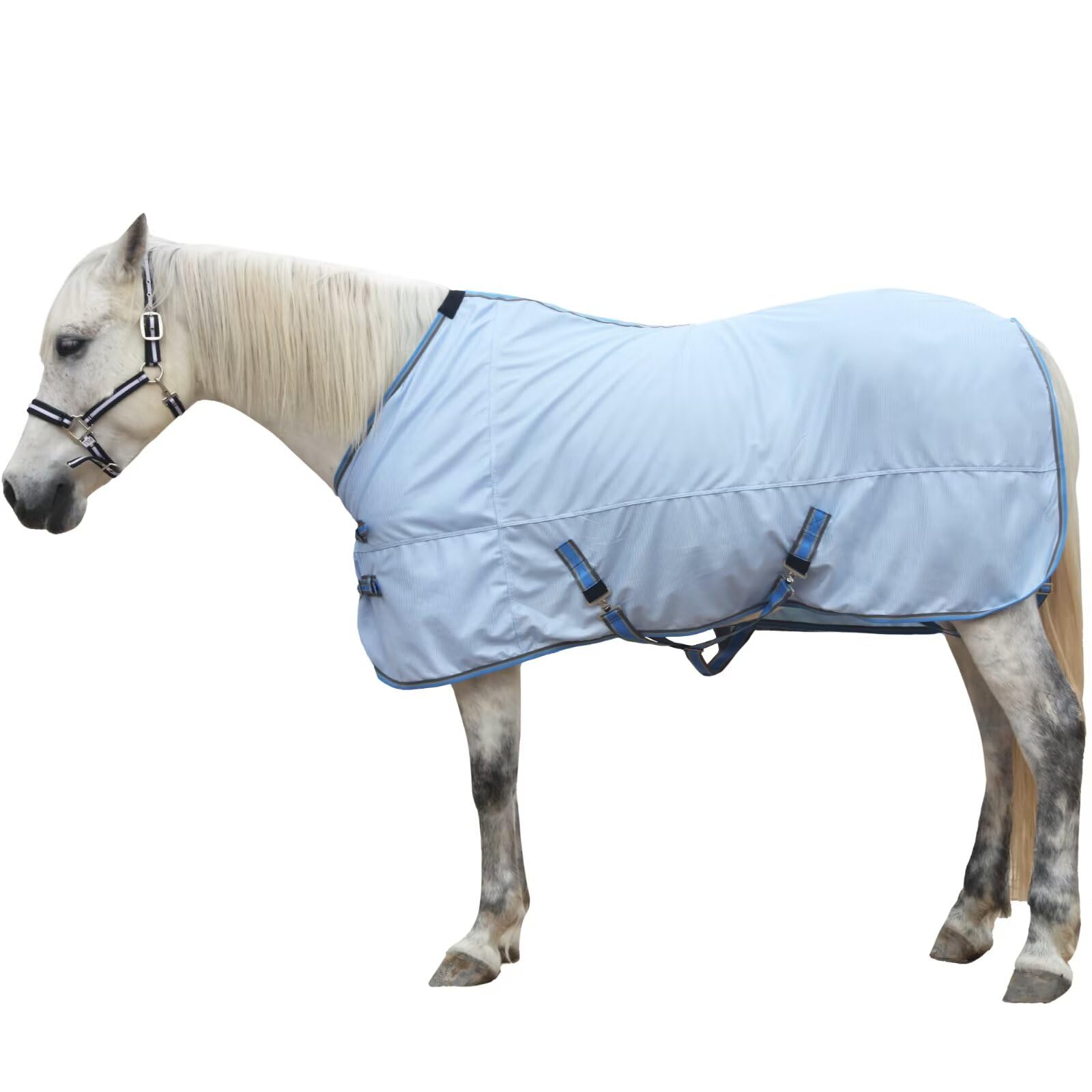 LEAFOREST Horse Mesh Fly Sheet Standard Neck Summer Rug Blue 78