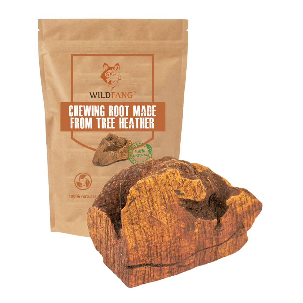 Wildfang Chewing Root from Heather Wood for Dogs - Natural Chew Toy, Outdoor Toy, Tree Root - M