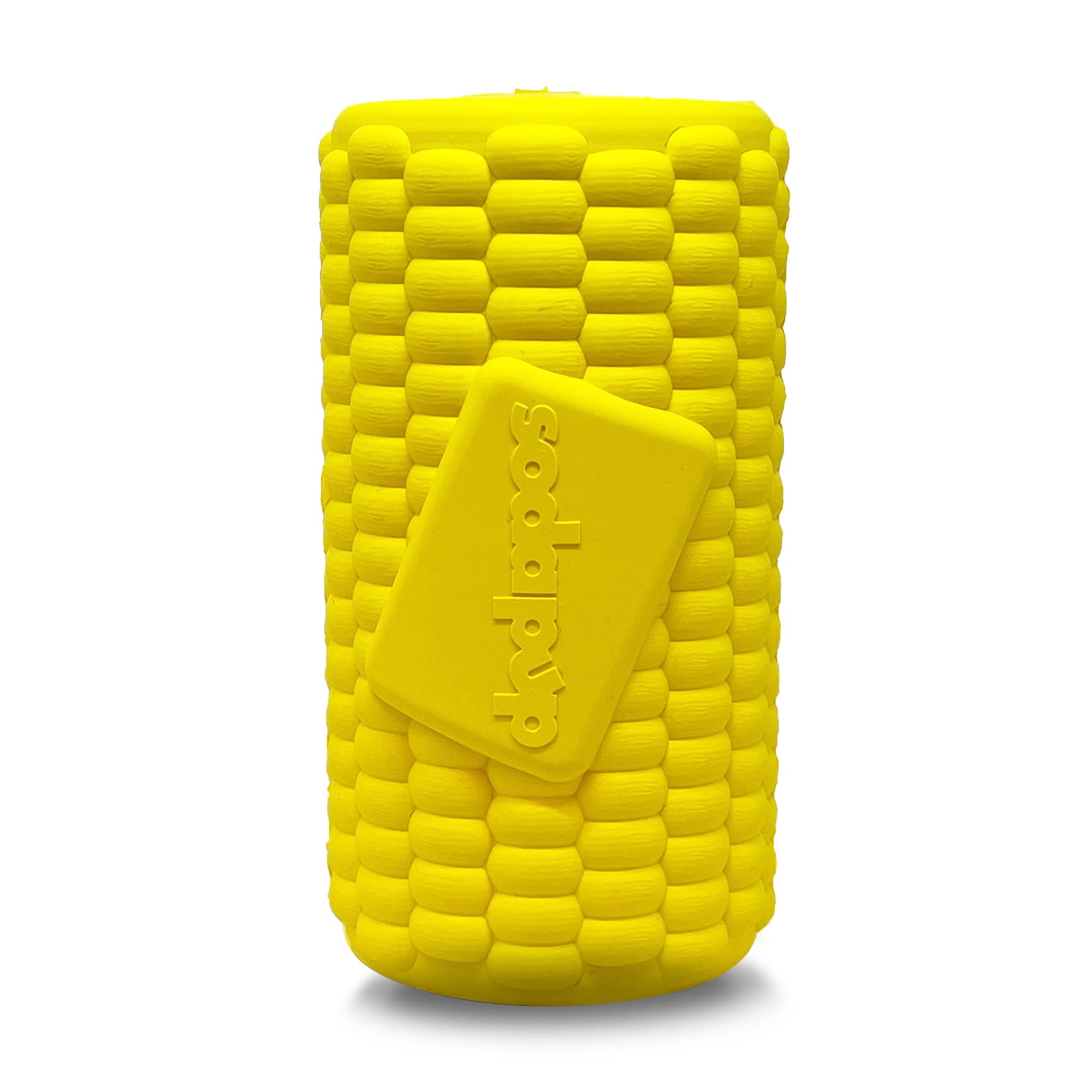 SodaPup Corn on the Cup - Durable Dog Treat Dispenser & Chew Toy Made in USA from Non-Toxic, Pet Safe, Food Safe Natural Rubber 
