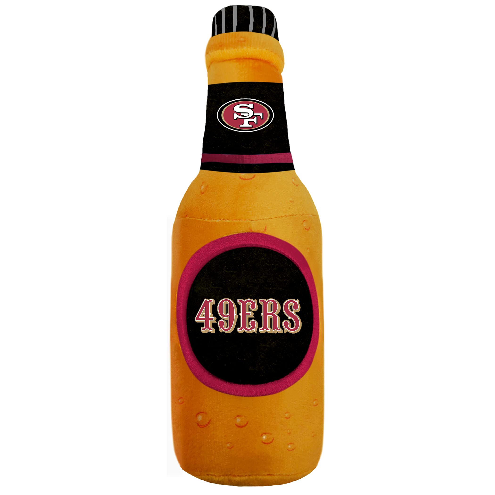 Nfl San Francisco 49Ers Beer Bottle Plush Dog & Cat Squeak Toy - Cutest Stadium Soda Bottle Snack Plush Toy For Dogs & Cats With