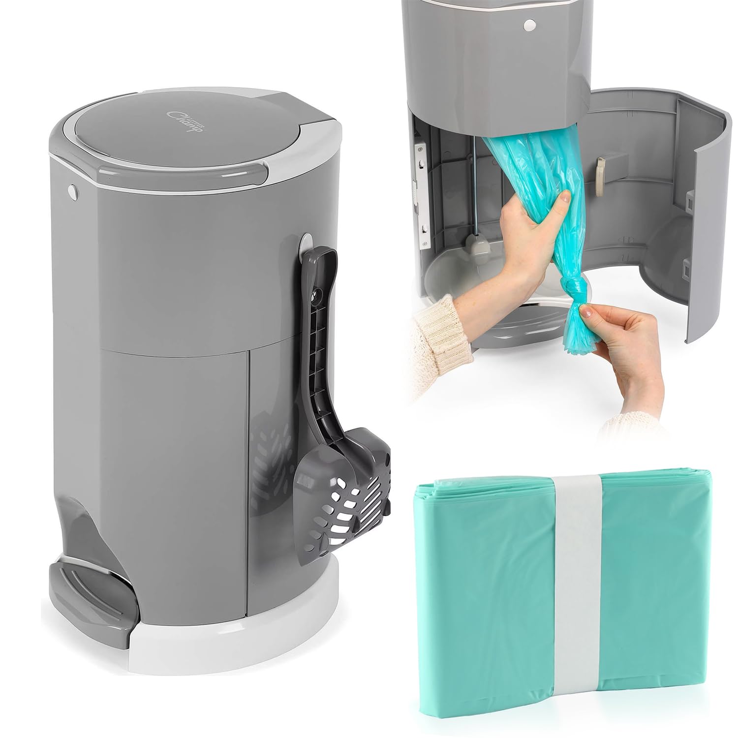 4-Pack Cat Litter Pail Liner Refills Bags Compatible With Litter Champ Litter Pail