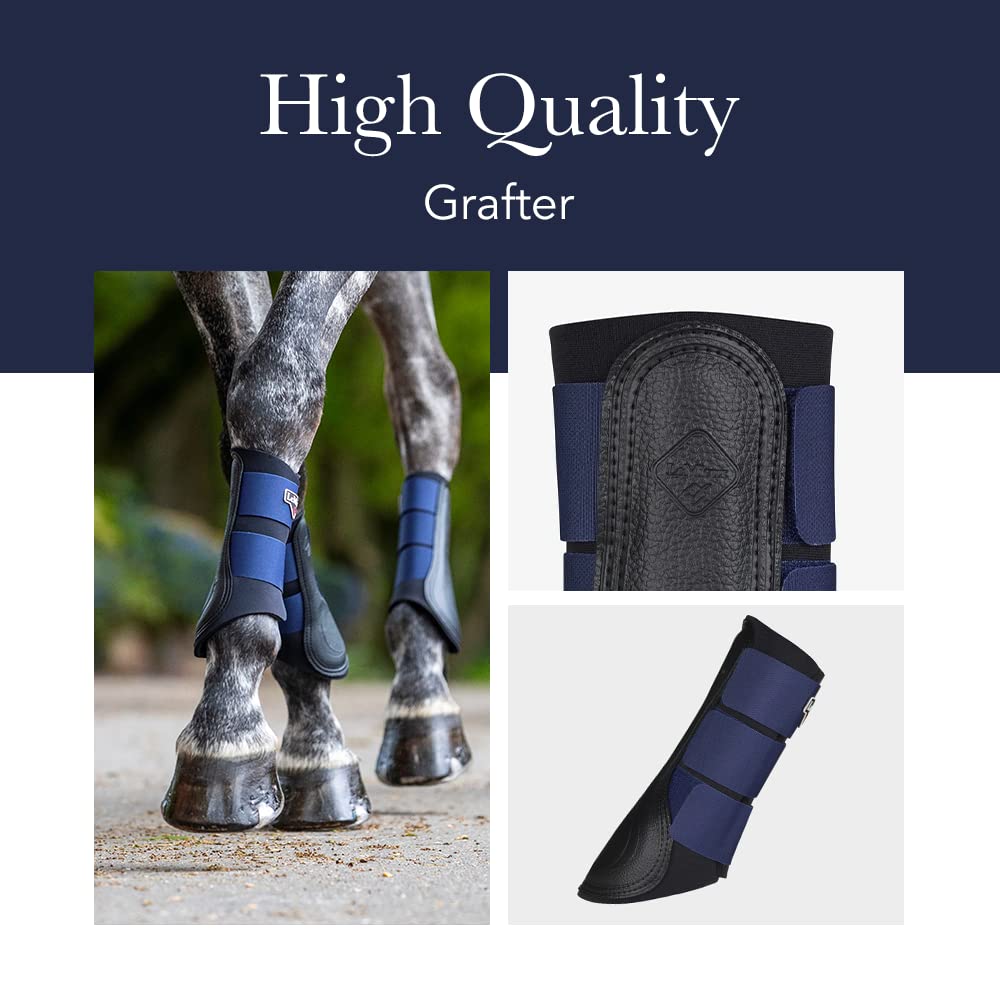 Lemieux Grafter Brushing Horse Boots - Protective Gear And Training Equipment - Equine Boots, Wraps & Accessories (Azure - Large