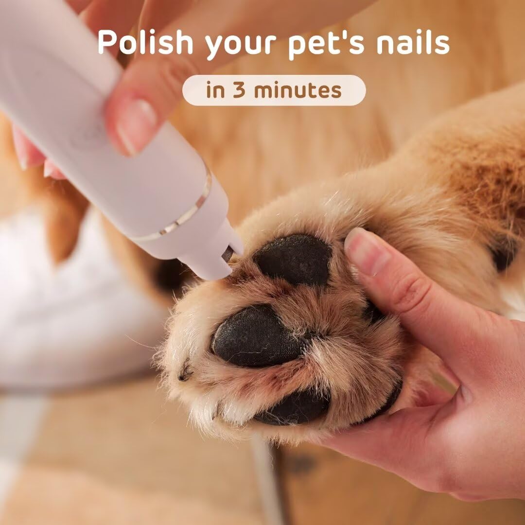 Heapets Dog Hair Clippers For Grooming Kit And Dog Paw Trimmer Nail Grinder For Grooming, Low Noise Rechargeable Cordless, Shave
