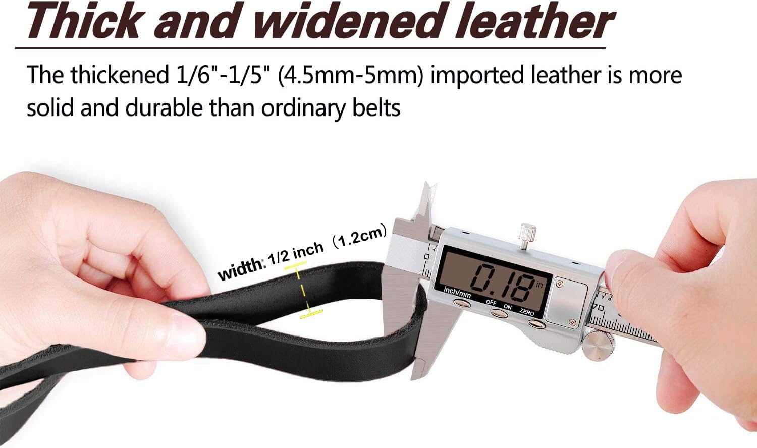 Lwbmg Leather Dog Leash 4Ft X 1/2 Inch, Leather Dog Leash For Small Dogs, Strong Sturdy Genuine Leather Braided Dog Leash, Soft