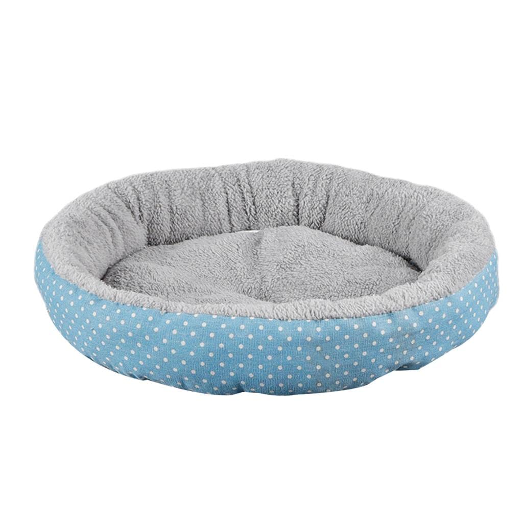 Enakshi Small Dog Sleeping Bed Pet Round Cozy Comfortable Bed Nest Blue+WhiteL|Pet Supplies | Dog Supplies | Beds