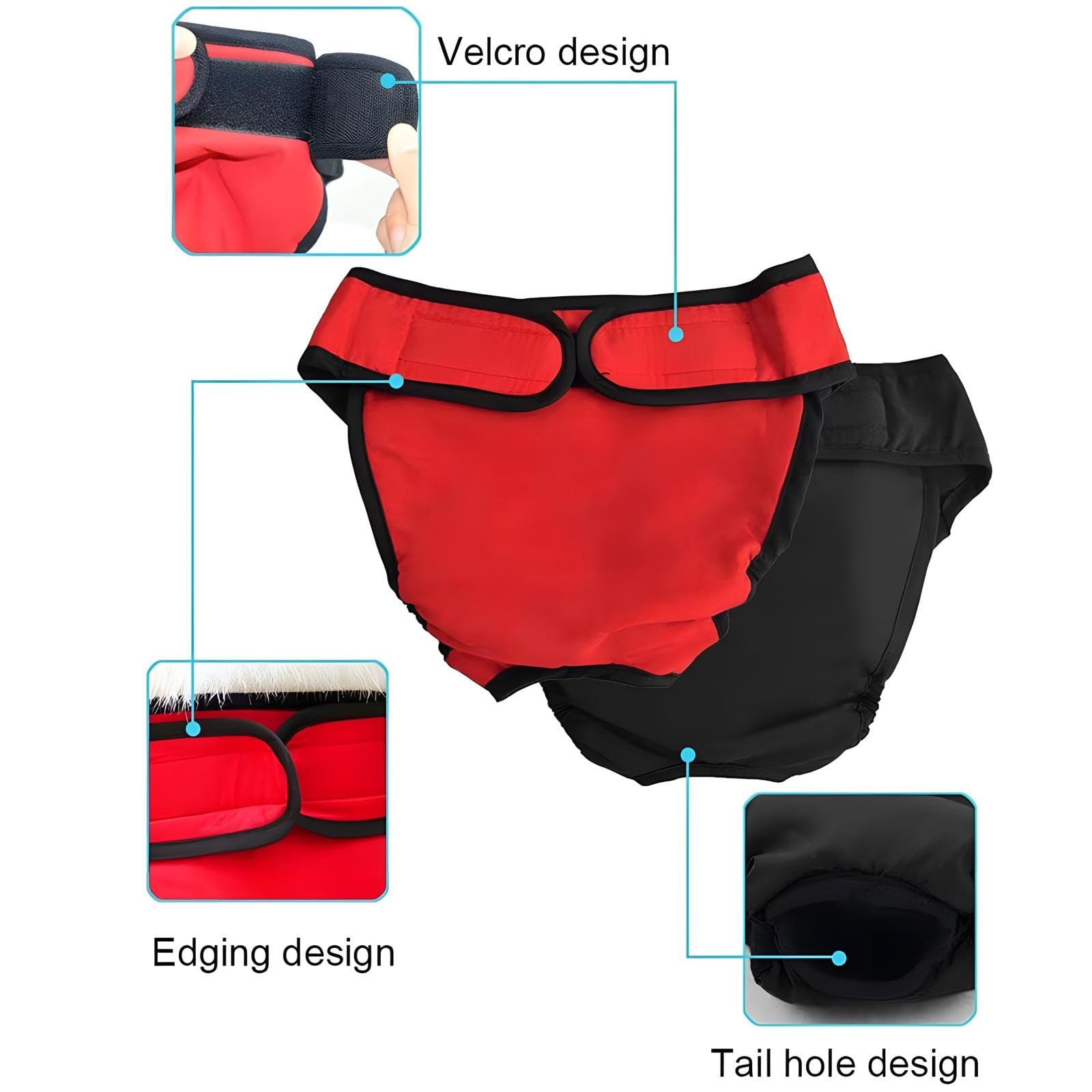 Nacoco 2 Pack Female Dog Diapers For Small Medium And Large Dogs, Adjustable And Leakproof Doggie Sanitary Panties, The Harassme