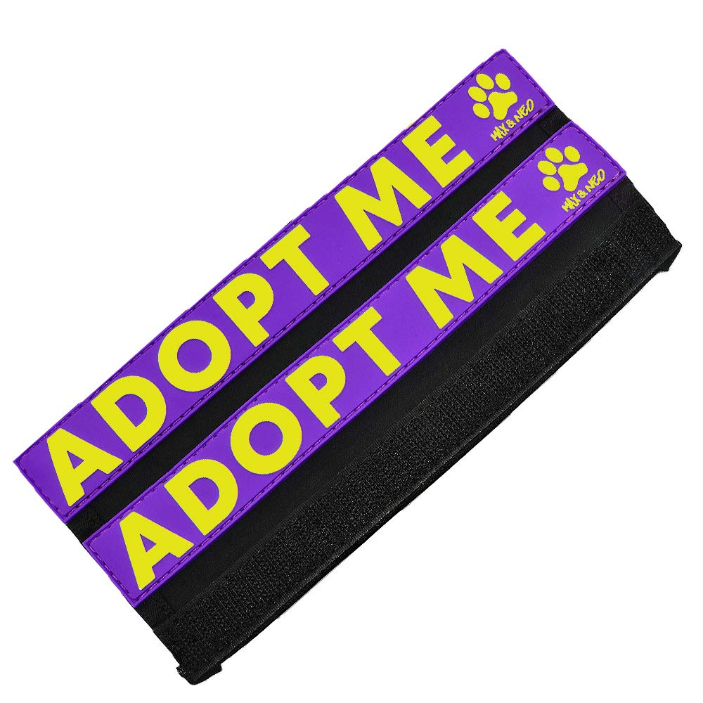 Max and Neo Leash Sleeves Adopt ME - We Donate 1 for 1 to Dog Rescues for Every Product Sold (Purple/Single)
