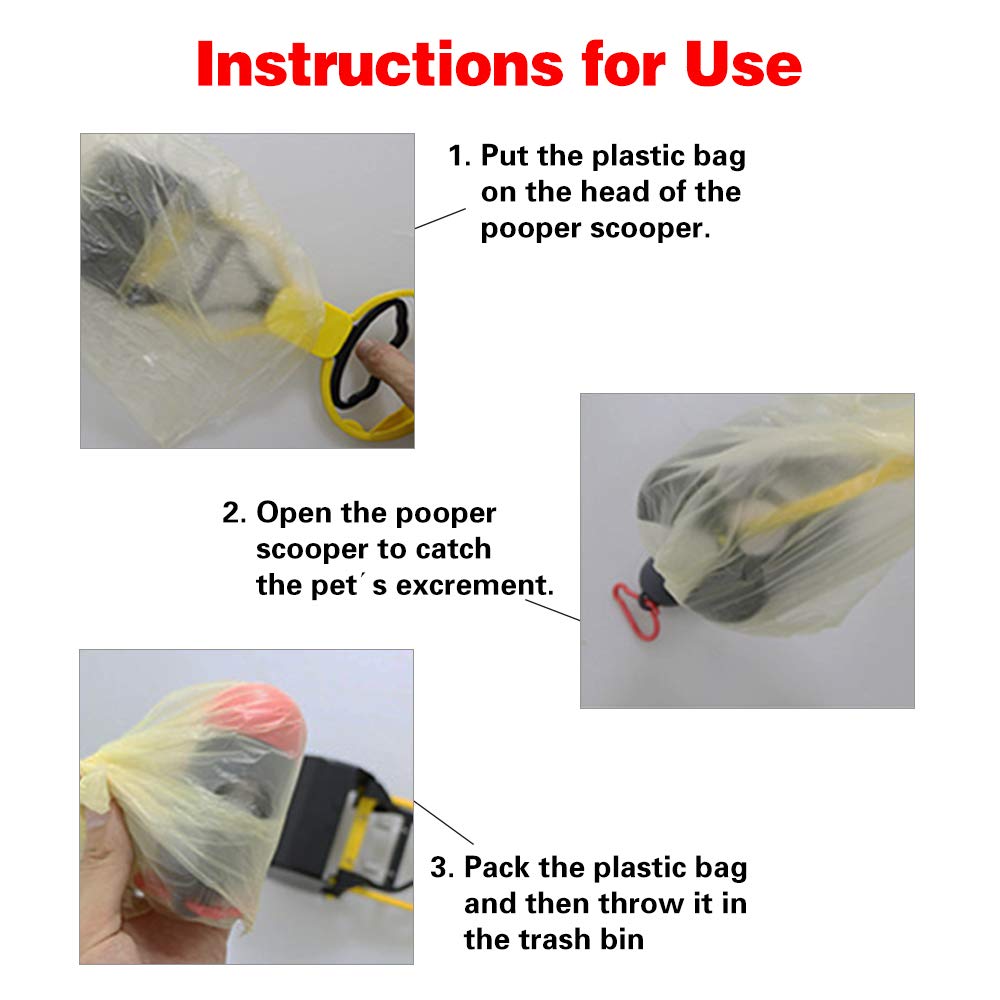 Andiker Pooper Scooper For Pets, Portable Pet Waste Scooper, Dog Jaw Scoop With Long Handle For Pet Waste Pick Up(Blue)