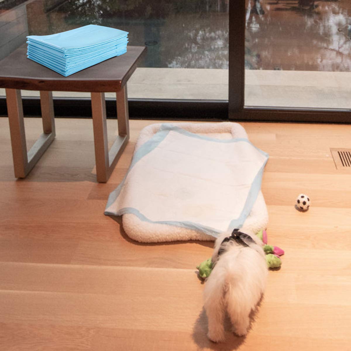 Giantex Puppy Pee Pads 300 Count, 24''X17'' Dog Potty Pads, Powerful Absorbency, 5-Layer Design, Leak-Proof Disposable Pet Piddle Training Pad For Dogs Doggie Cats Rabbits