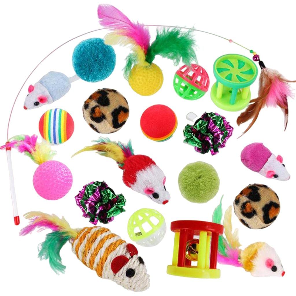 Enakshi Variety Cats Kitten Interactive Toy Ball Mouse Set Supplies Toys Bundle |Pet Supplies | Cat Supplies | Toys