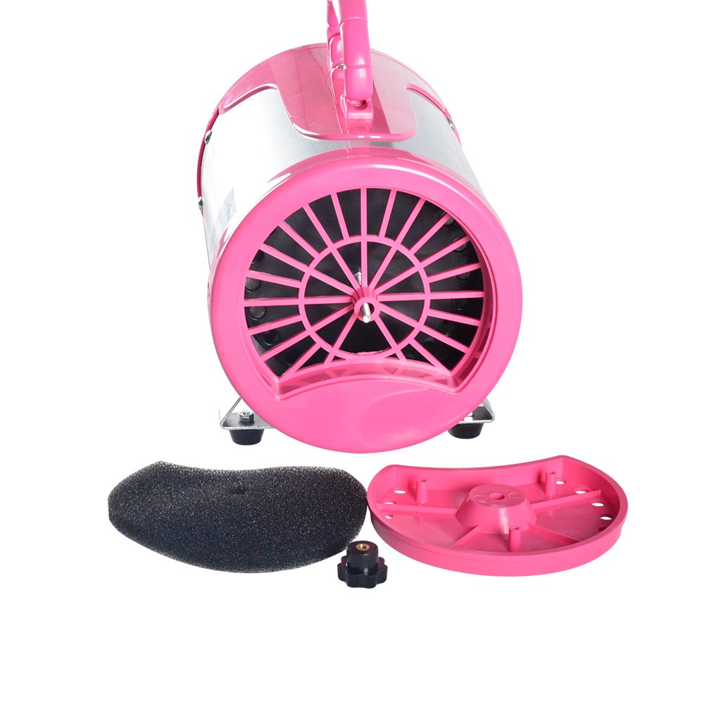 SHELANDY Pink Pet Hair Force Dryer & Grooming Blower with Heater for Dogs - Efficient & Stylish Grooming Tool