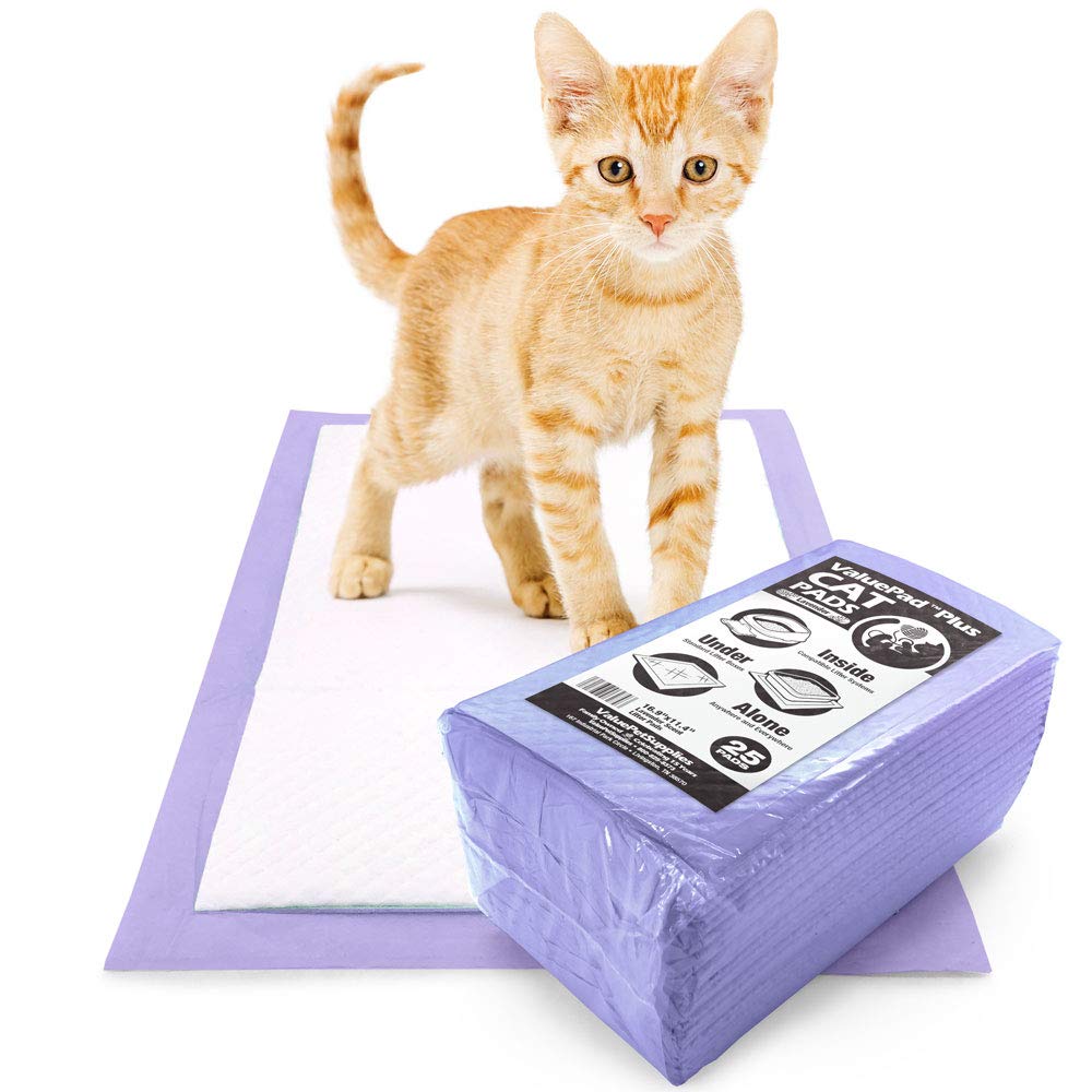 ValuePad Plus Cat Litter Pads, 16.9x11.4 Inch, Lavender Scent, 25 Count - Breeze Compatible Refills - Quick-Dry, Super Absorbent