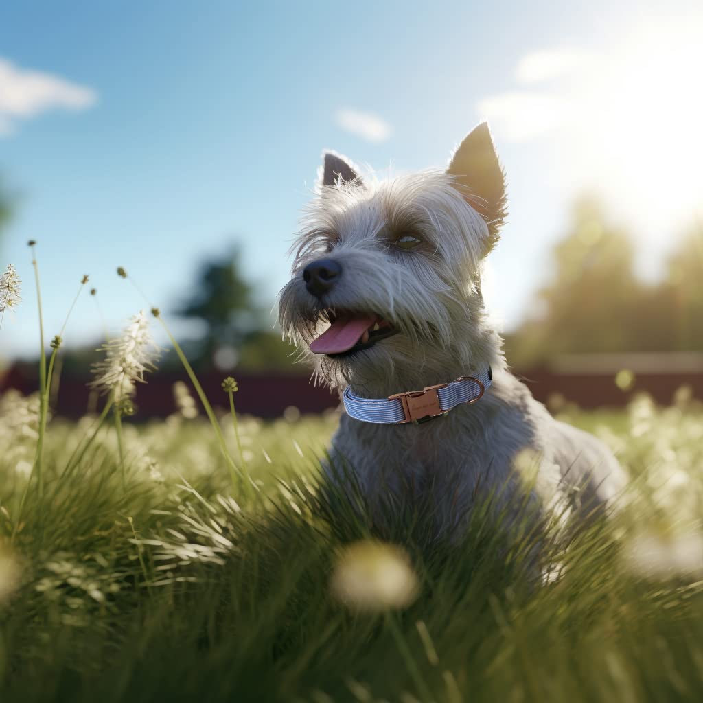 Unique Style Paws Dog Collar Metal Buckle Blue Stripe Collar Gift Durable Cute Collar For Small Medium Large Boys Girls Dogs