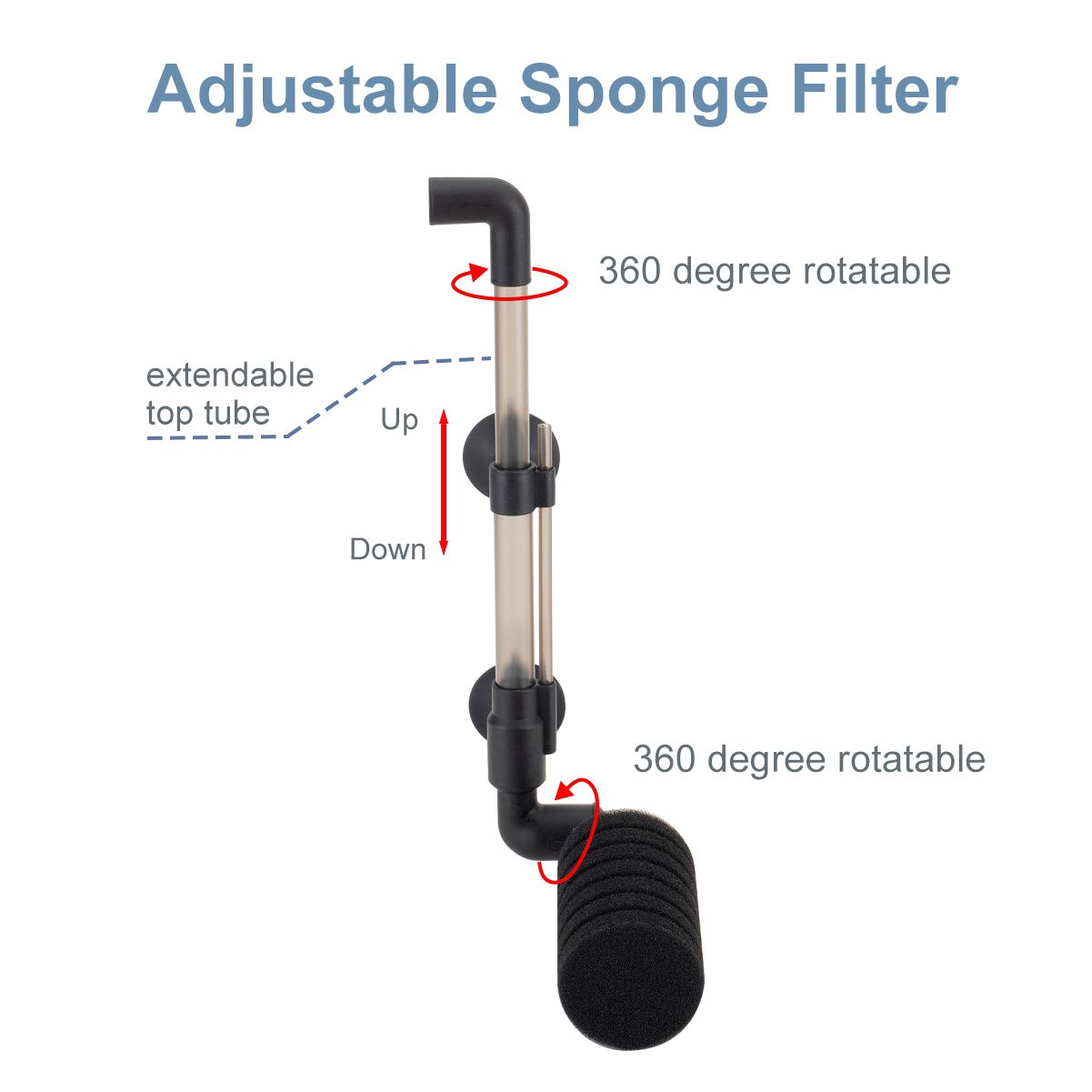Hygger Aquarium Single Sponge Filter For Small Fish Tank 5-15 Gallon