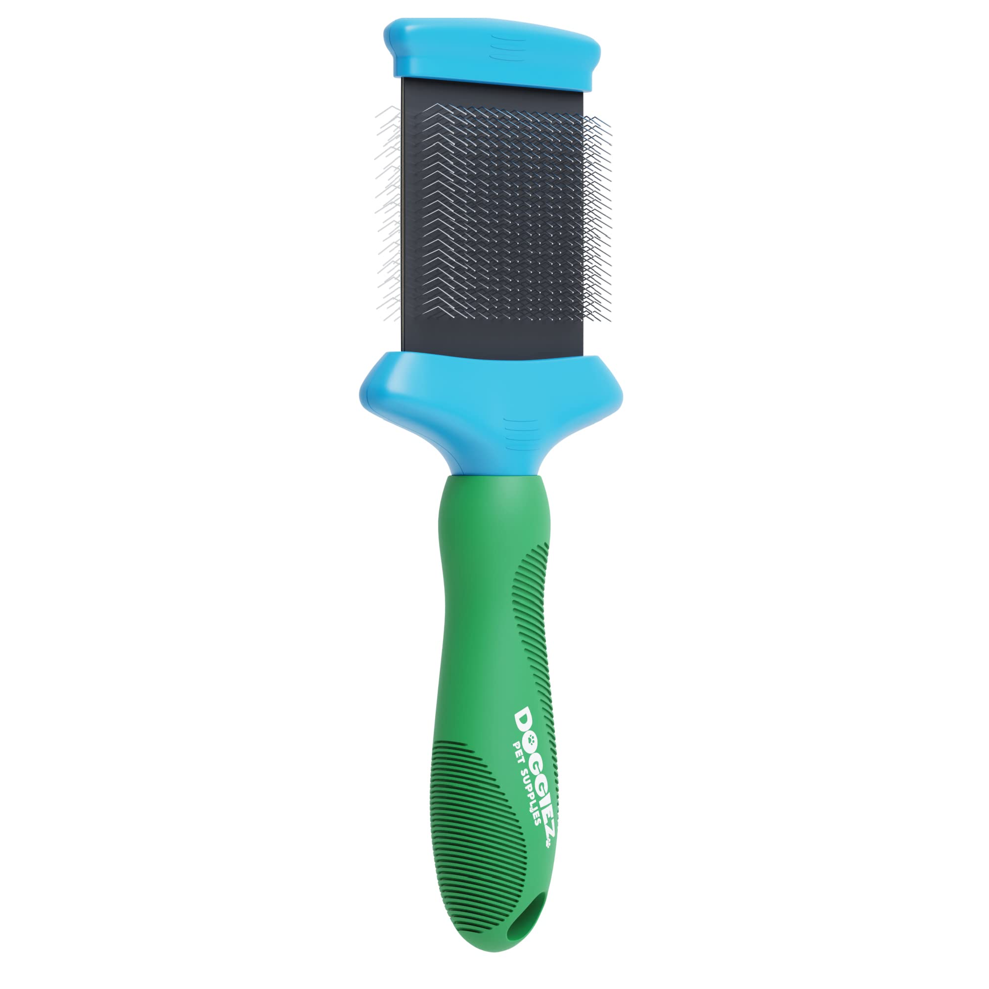 Doggiez Pet Supplies - Deshedding Brush For Dogs, Cats & Puppies - Flexible Grooming Comb For Long & Short Hair Breeds