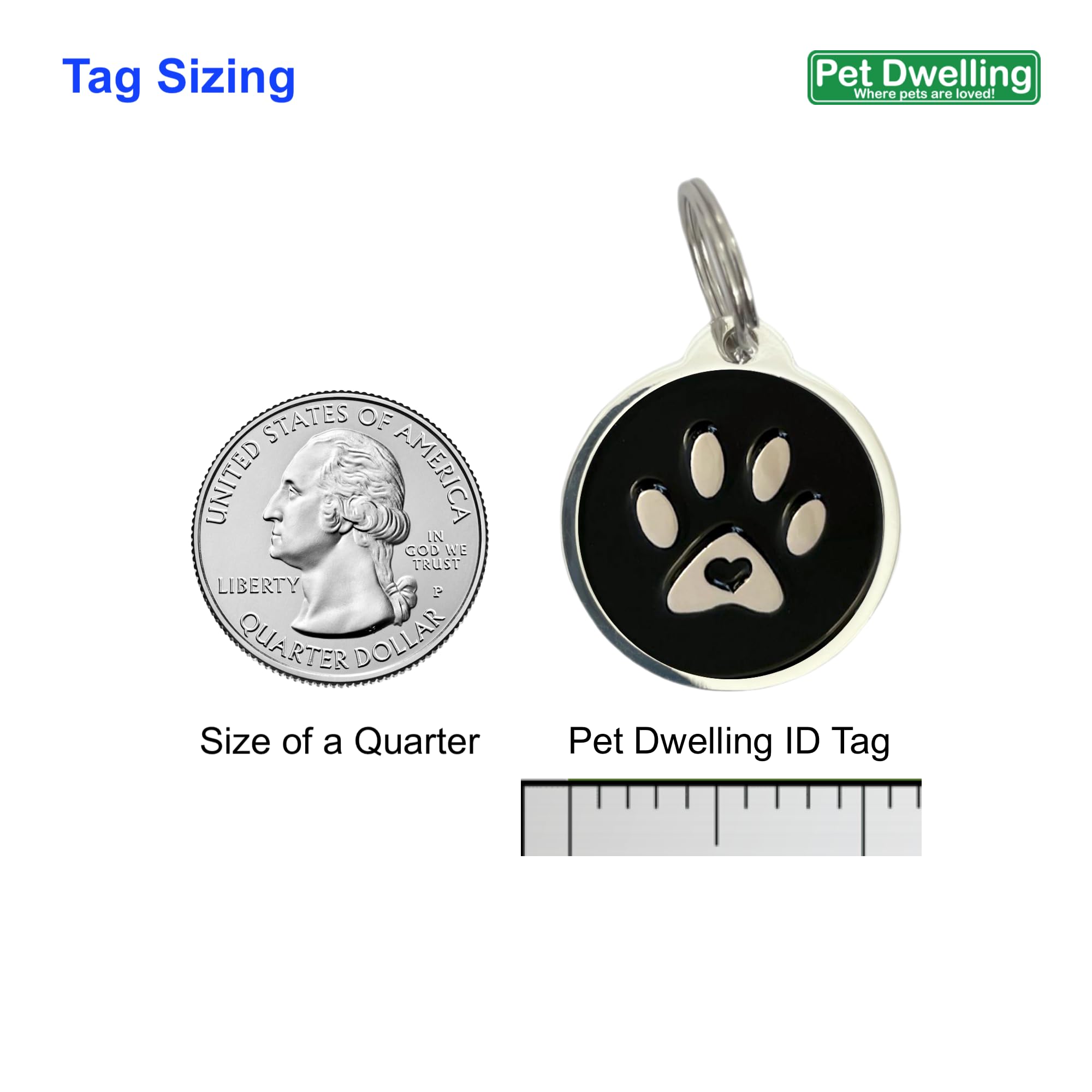 Pet Dwelling Premium Qr Code Pet Id Tags - Dog Tags And Cat Tags, Connect To Online Pet Profile, Receive Instant Scanned Tag Location Email Alert(Lux White Paw)