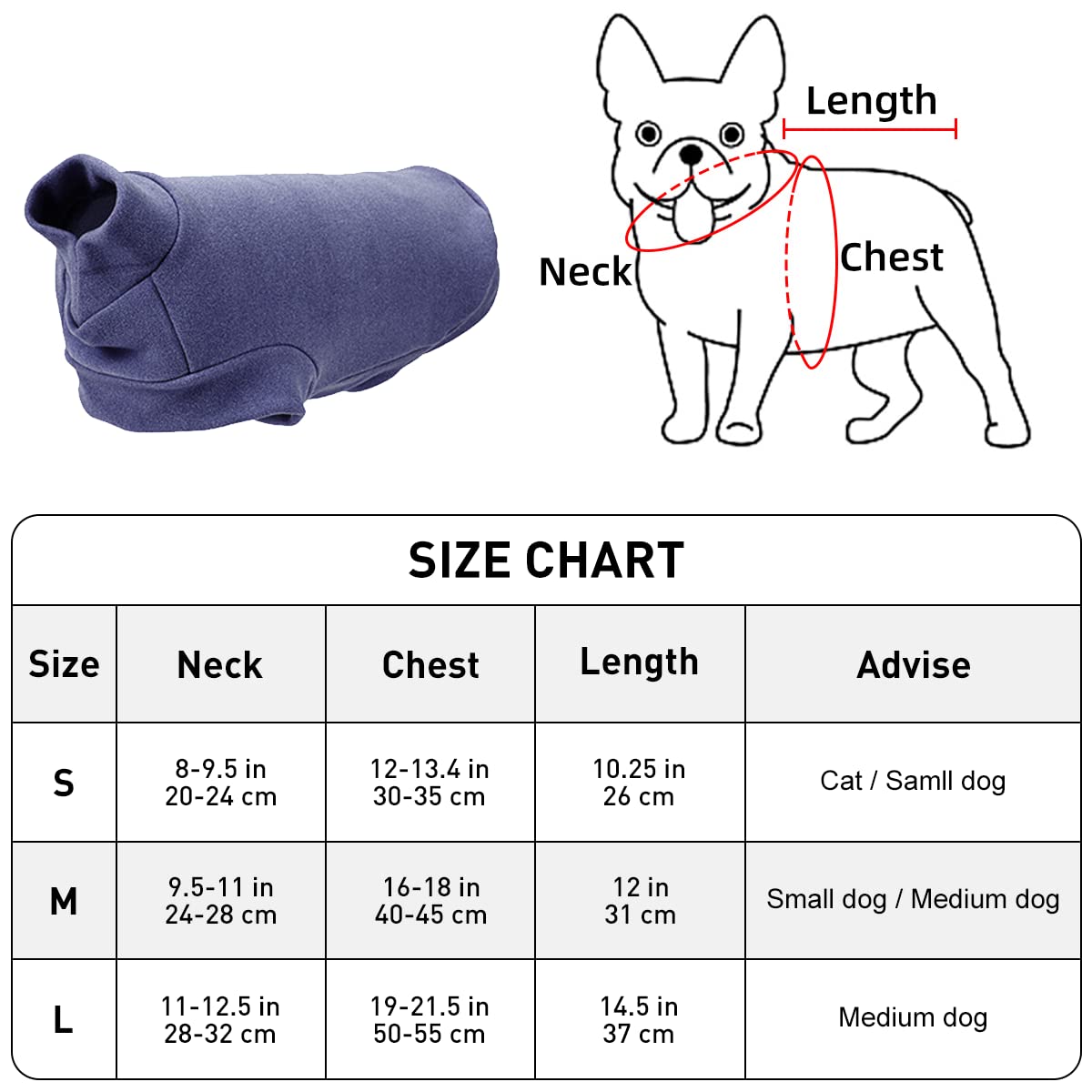 Small Dogs Fleece Dog Sweatshirt - Cold Weather Hoodies Spring Soft Vest Thickening Warm Cat Sweater Puppy Clothes Sweater Winter Sweatshirt Pet Pajamas For Small Dog Cat Puppy Medium, Grayish Purple